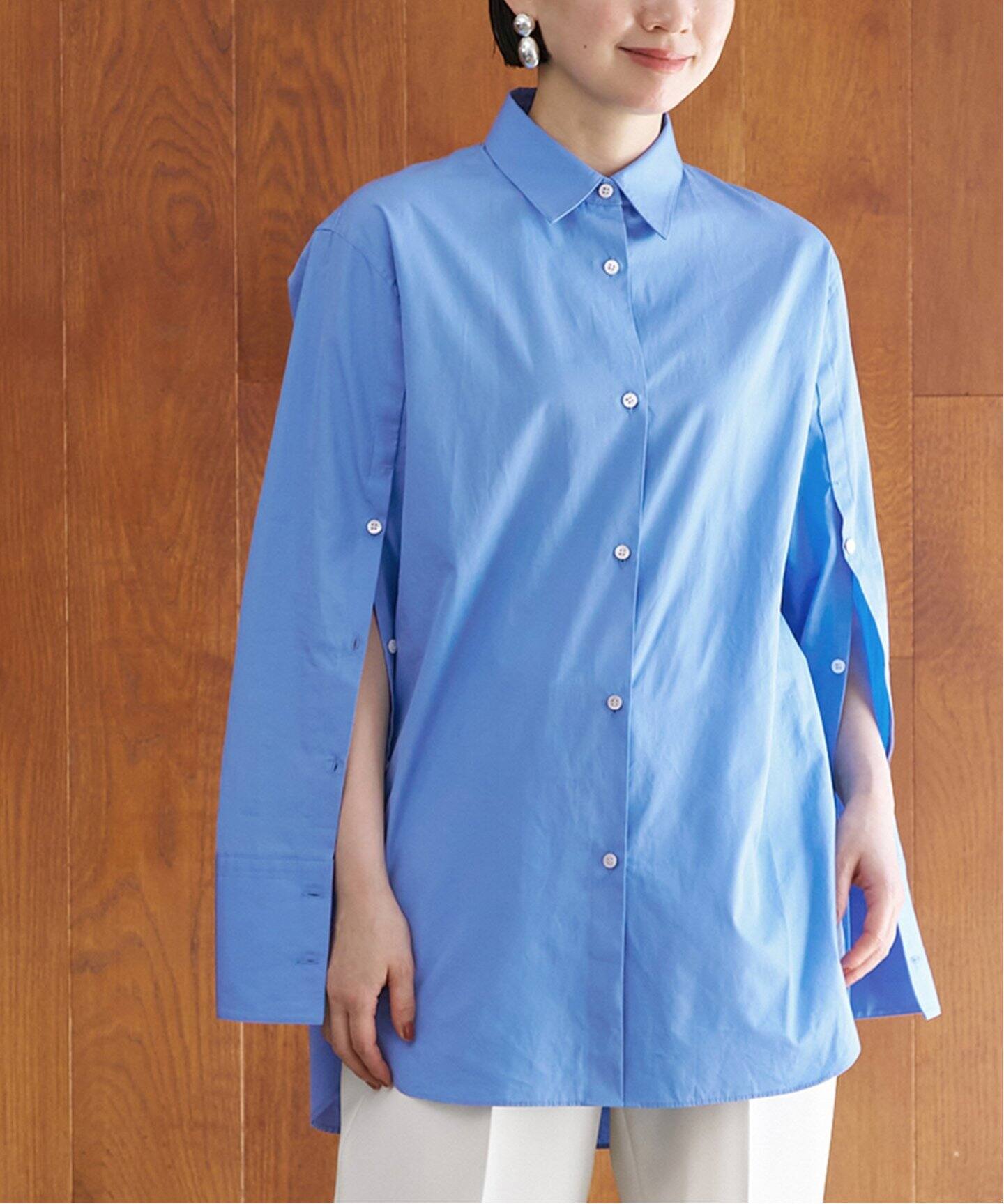 THOMAS MASON ケープスリーブシャツ（シャツ／ブラウス）｜VERMEIL par  