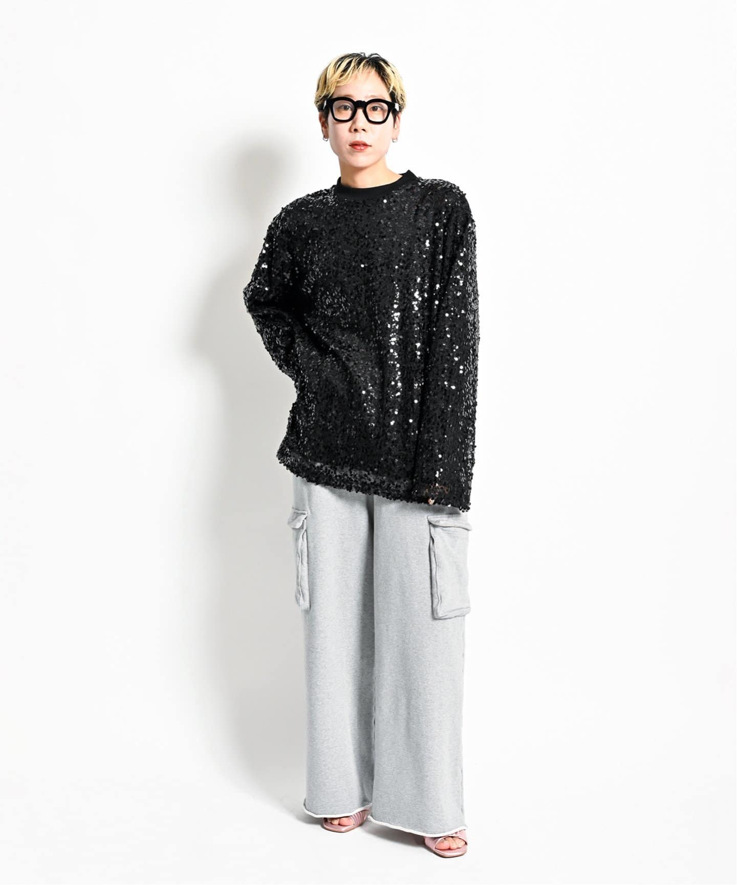 新品タグ付き　24年　CITYSHOP　コットンプルオーバーブラウス SEQUINS PULLOVER：ブラウス（シャツ／ブラウス）｜CITYSHOP