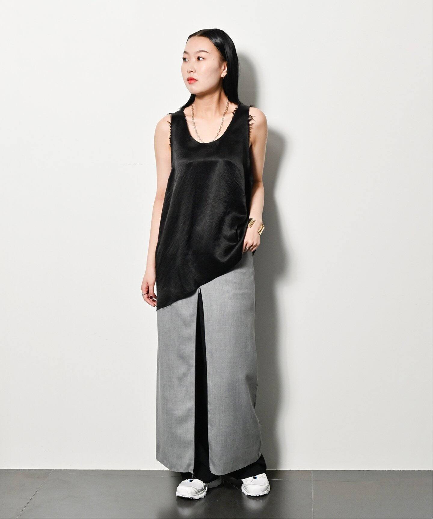 ASYMMETRY ACETATE TOP：ブラウス（シャツ／ブラウス）｜CITYSHOP 