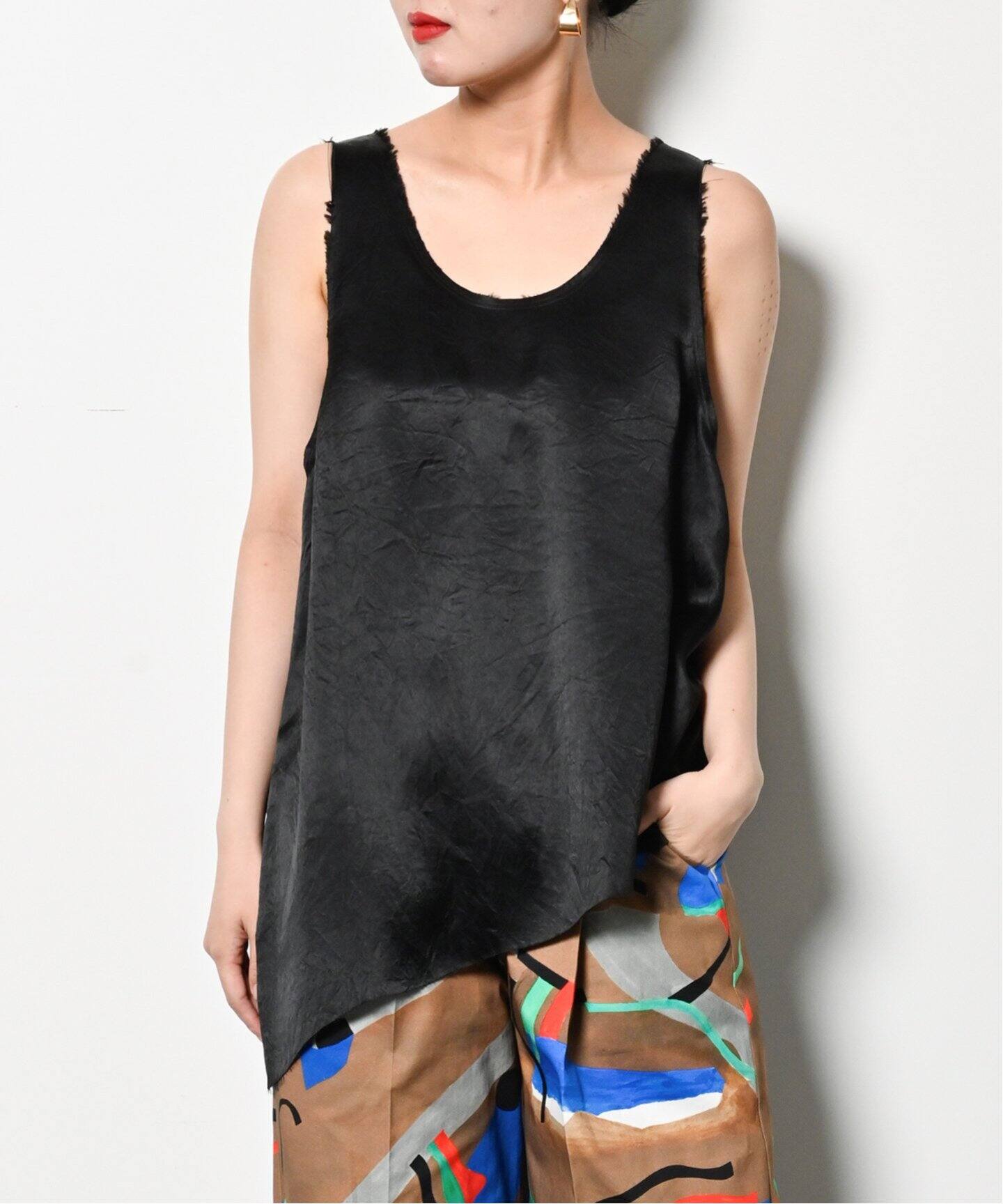 ASYMMETRY ACETATE TOP：ブラウス（シャツ／ブラウス）｜CITYSHOP 