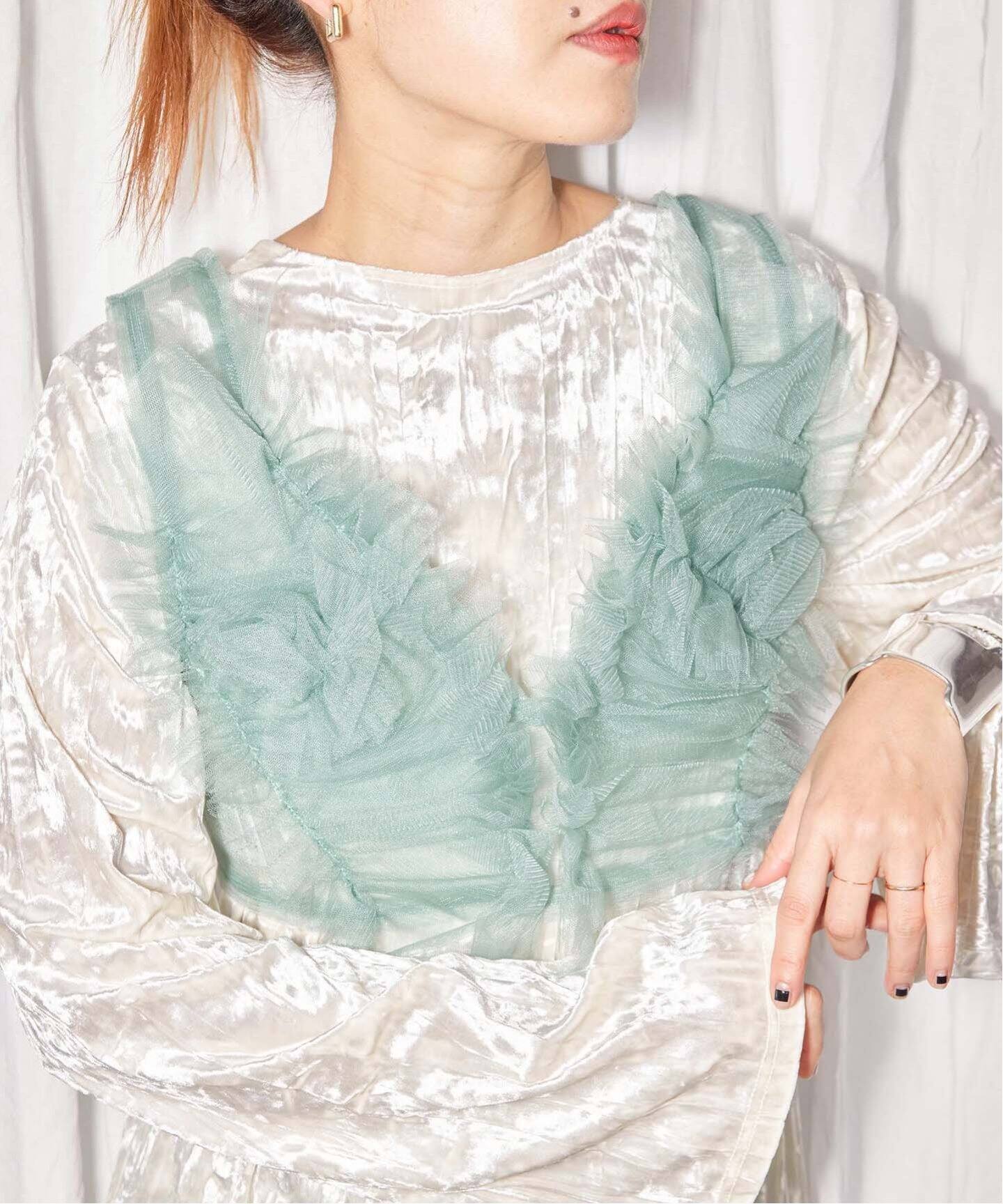 CHIKA KISADA/チカ キサダ】TULLE BUSTIER：ブラウス（シャツ 