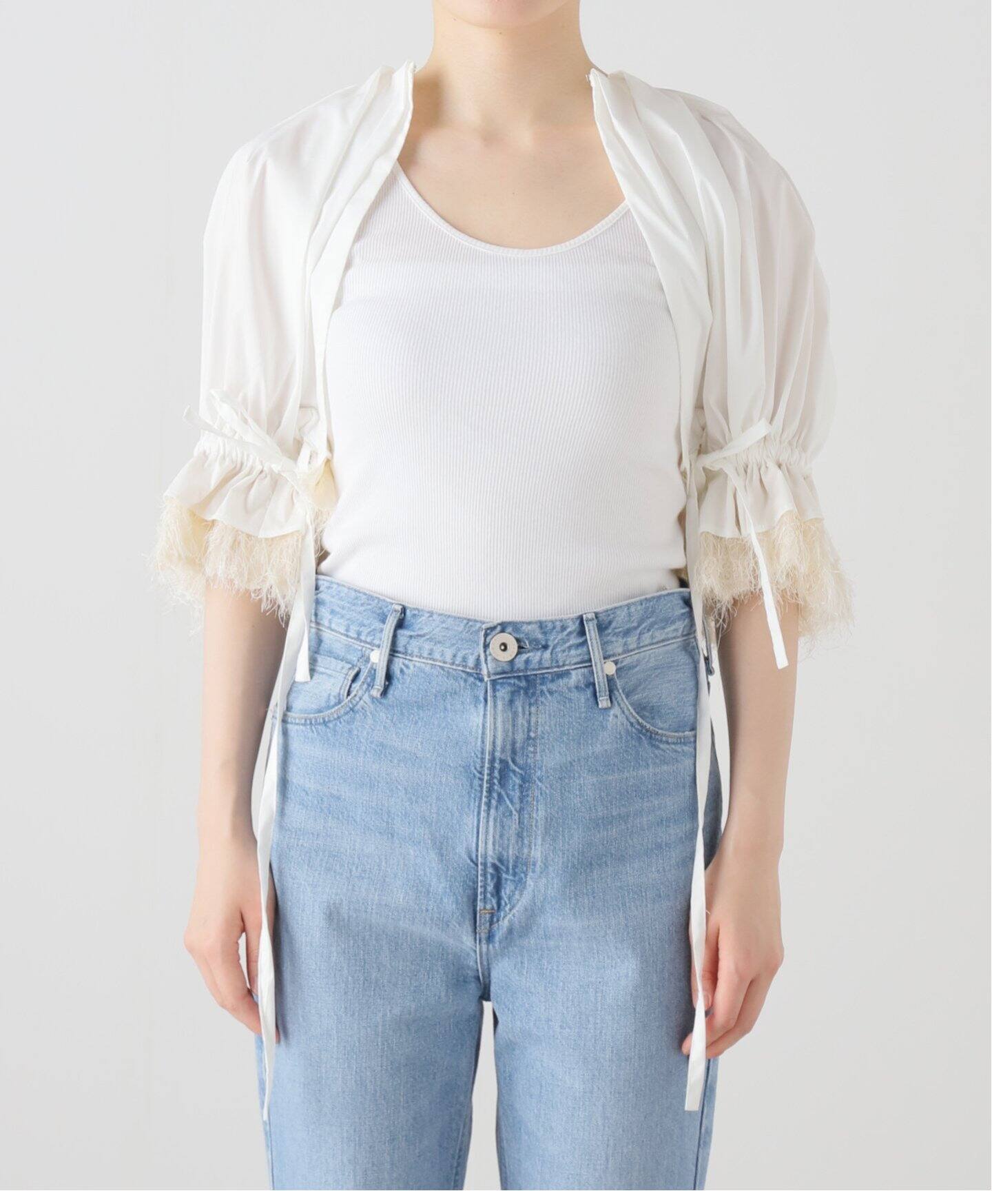 MIOSMOKEY FRINGE LAYERED BOLERO 別注 241ST00 8（シャツ  