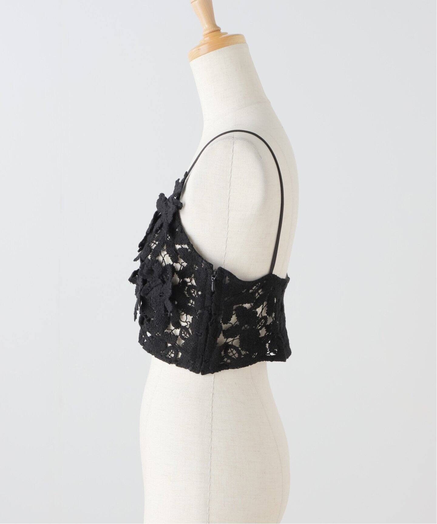MARGE / レース ビスチェ Floral lace cropped 黒 MARGE 