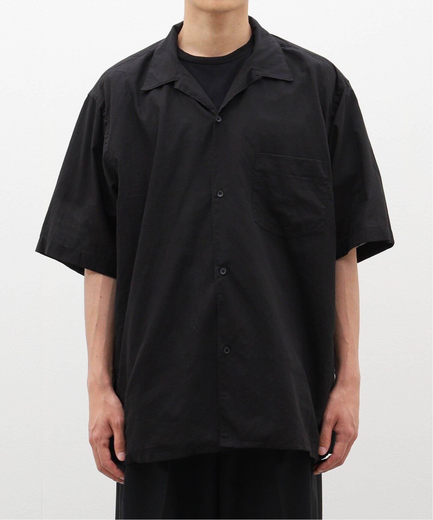 COMOLI / コモリ】KHADIコットンハンソデ オープンカラーシャツ  