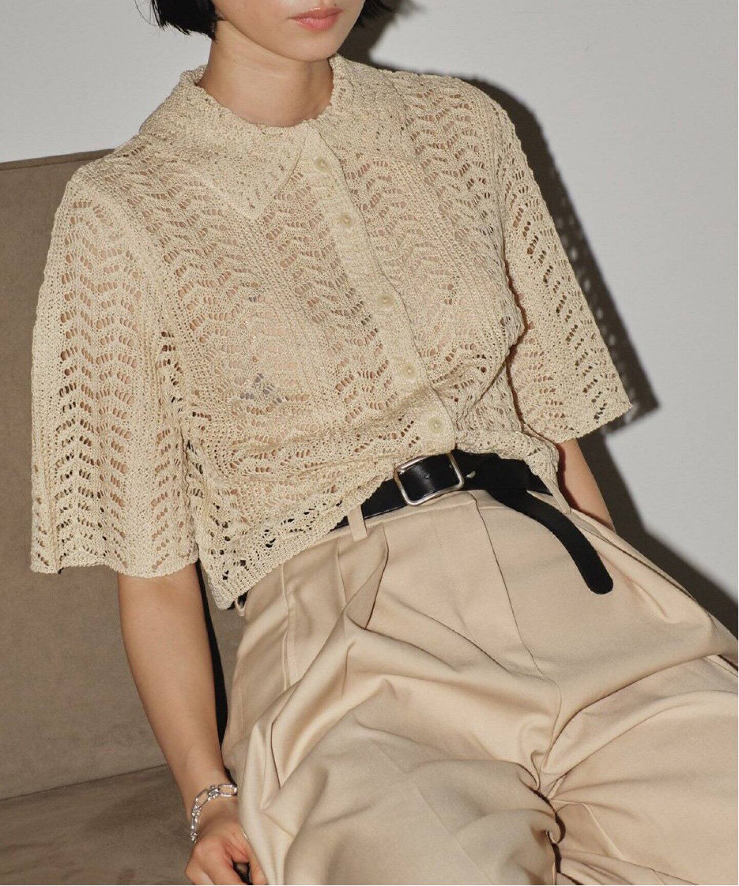 todayful lace knit shirt 