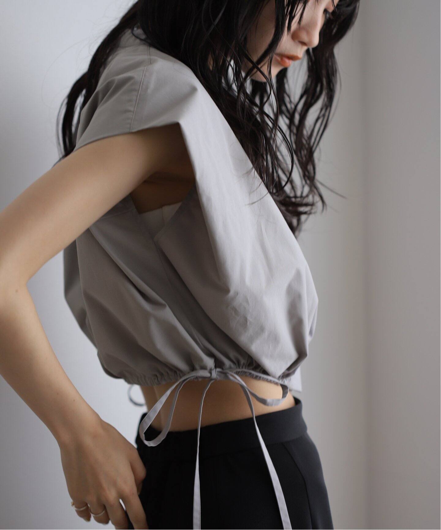 CLANE DRAWSTRING SHORT SHIRT 16122-4222（シャツ／ブラウス）｜BOICE 