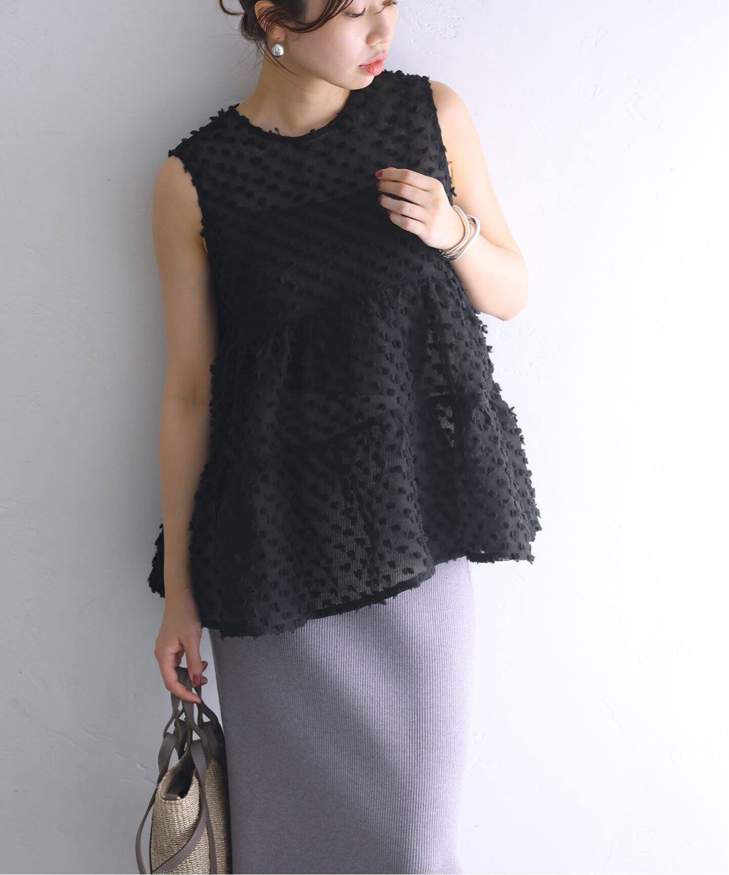 TORRAZZO DONNA/トラッゾドンナ】2WAY dot blouse（シャツ／ブラウス 