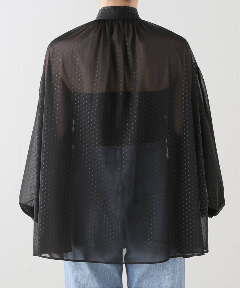 美品！AP STUDIO Sheer Tie Blouseシアーボウタイブラウス 