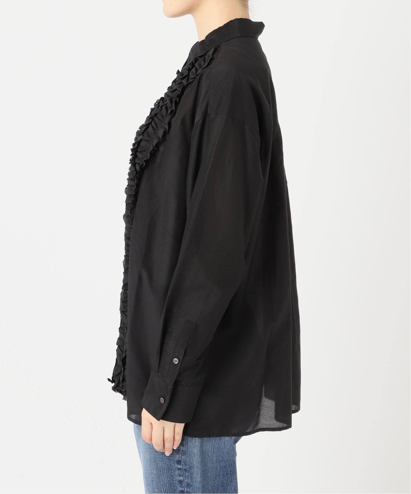 ≪追加≫コットンシルクフロントフリルブラウス（シャツ／ブラウス 