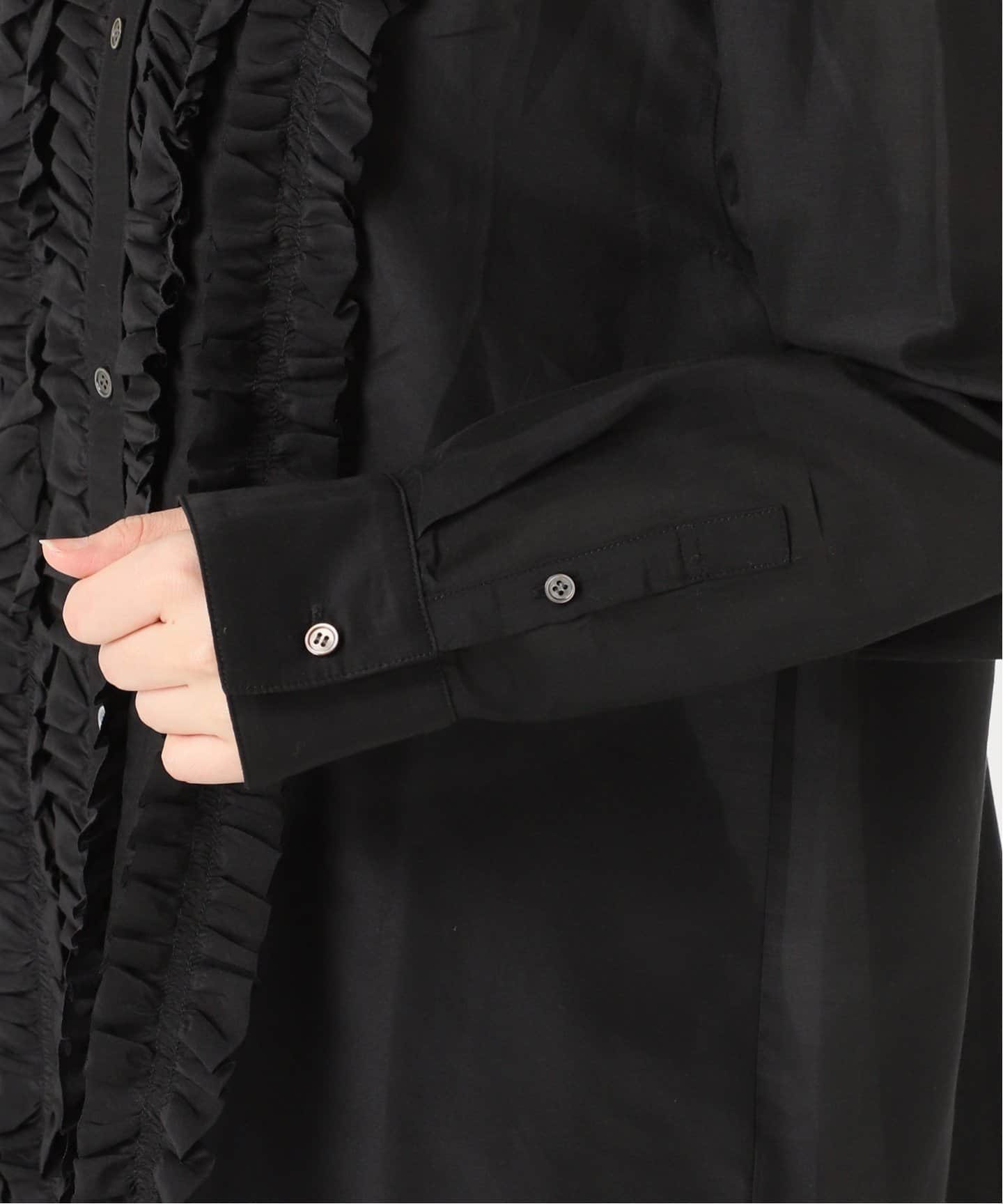 ≪追加≫コットンシルクフロントフリルブラウス（シャツ／ブラウス