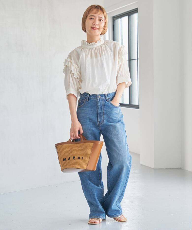 コットンボイルフリルブラウス（シャツ／ブラウス）｜Spick and Span  