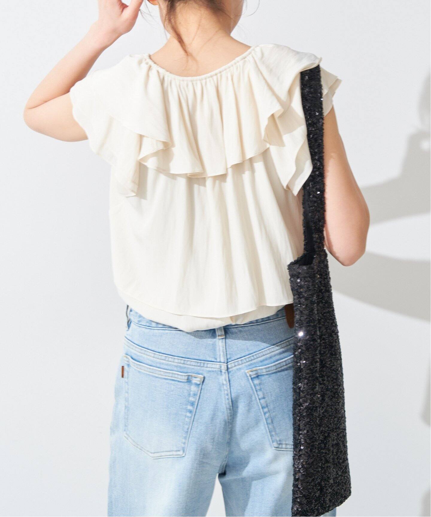 Spick &amp; Span ☆ シシュウ ノースリブラウス フリルレイヤーノースリブラウス（シャツ／ブラウス）｜Spick & Span