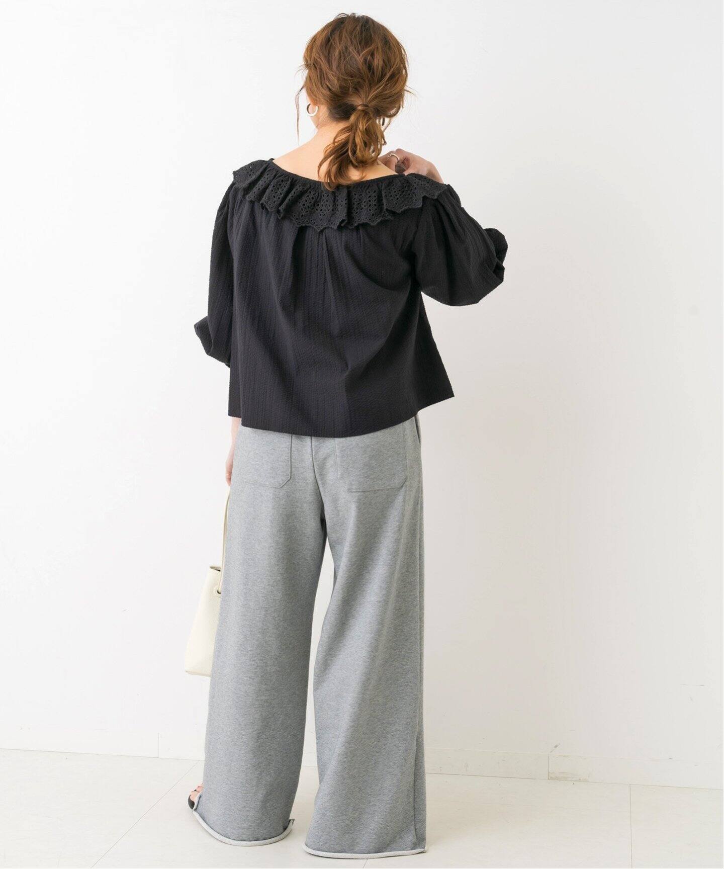 フリルカラーボートネックブラウス（シャツ／ブラウス）｜Spick and