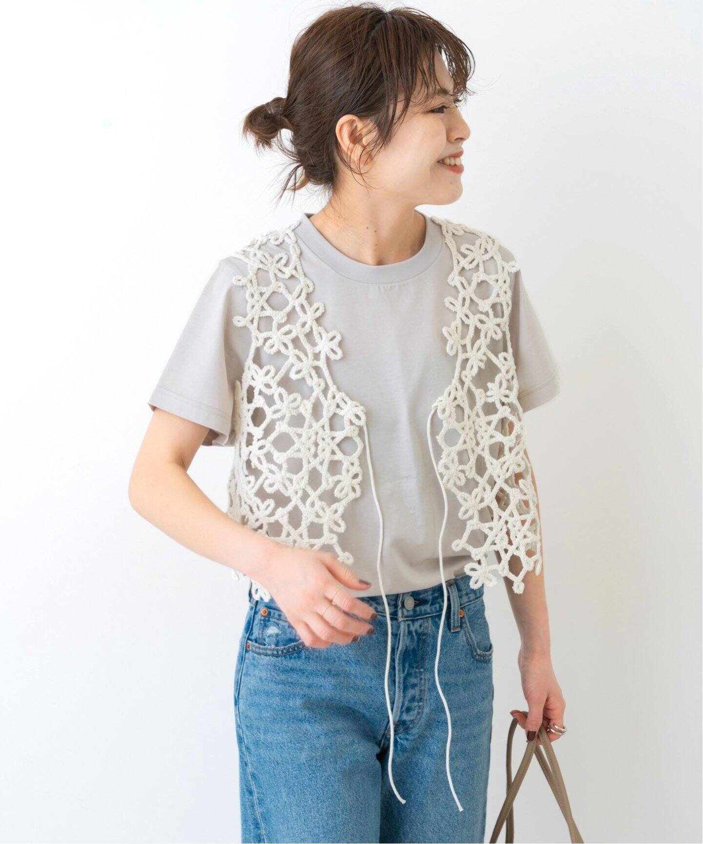 エンブロイダリーショートジレ（ベスト）｜Spick and Span（スピック  