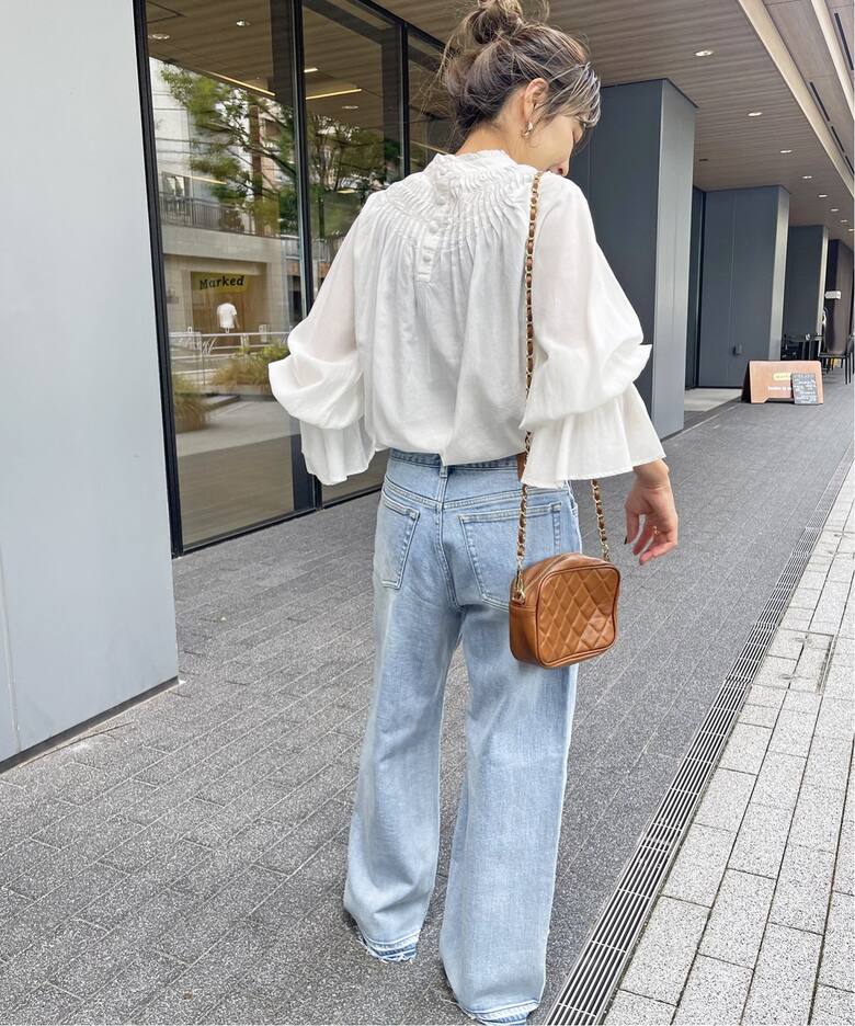 ≪追加≫コットンボイルタックフリルブラウス（シャツ／ブラウス 