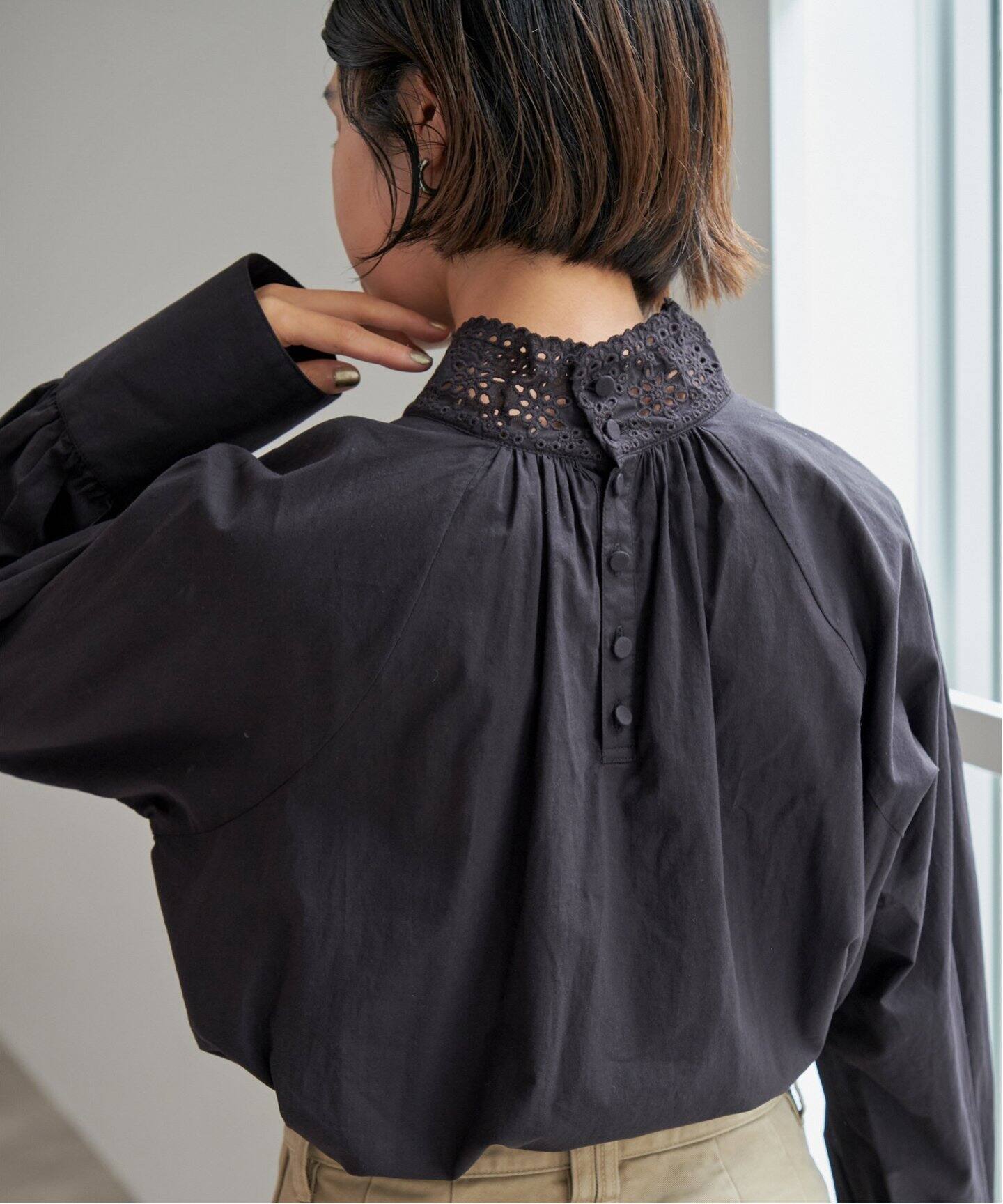 コットンエンブロイダリーカラーブラウス（シャツ／ブラウス）｜Spick 