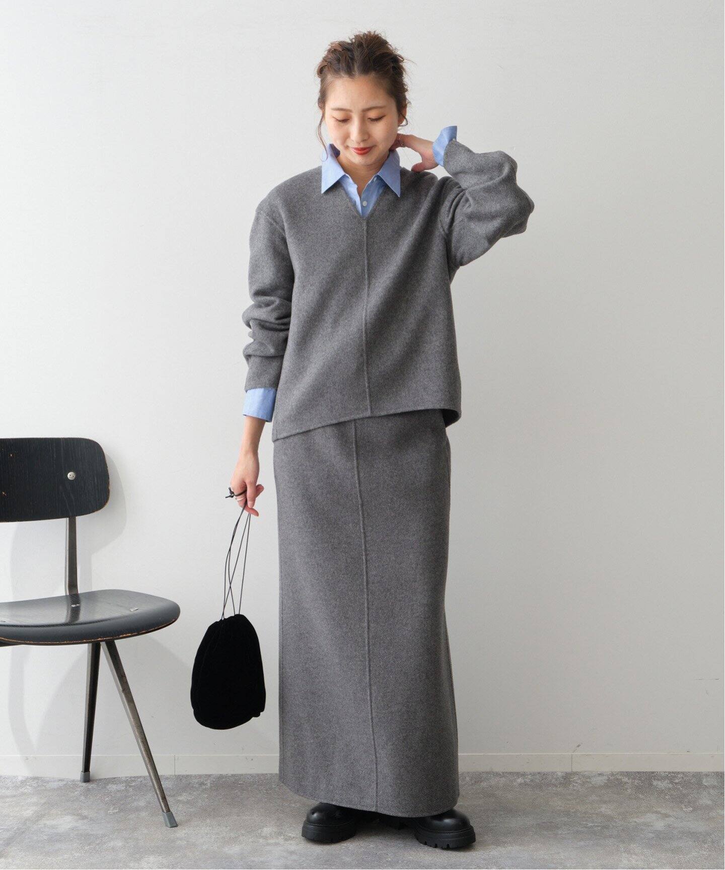 ダブルフェイスVネックトップ（シャツ／ブラウス）｜Spick and Span