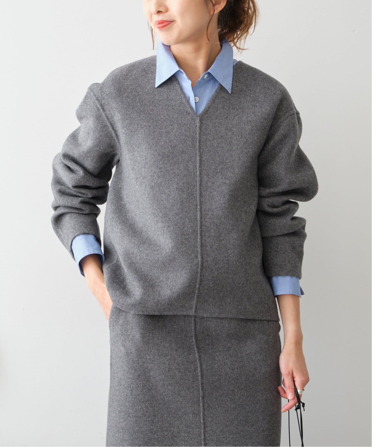 ダブルフェイスVネックトップ（シャツ／ブラウス）｜Spick and Span