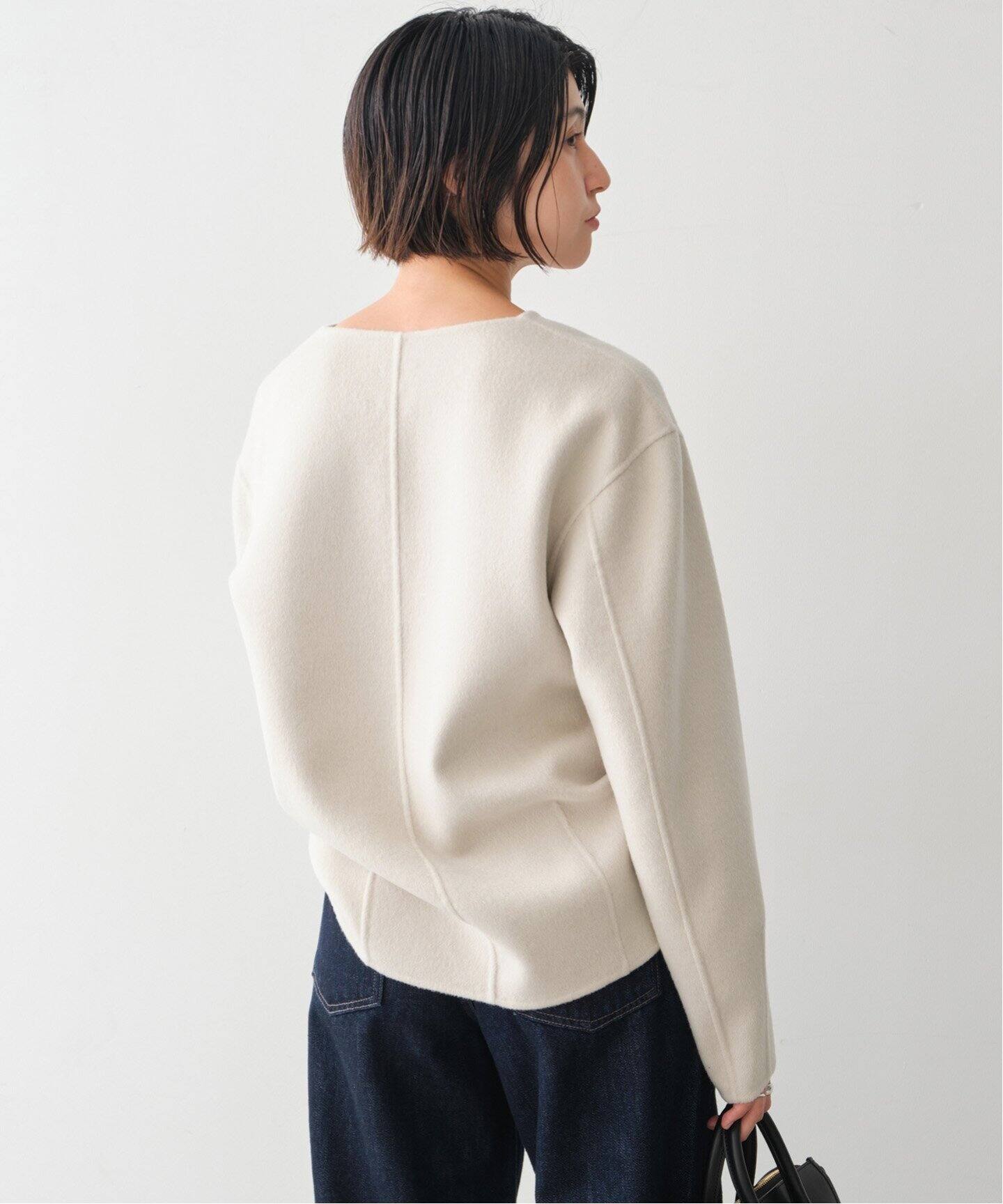 ダブルフェイスVネックトップ（シャツ／ブラウス）｜Spick and Span 