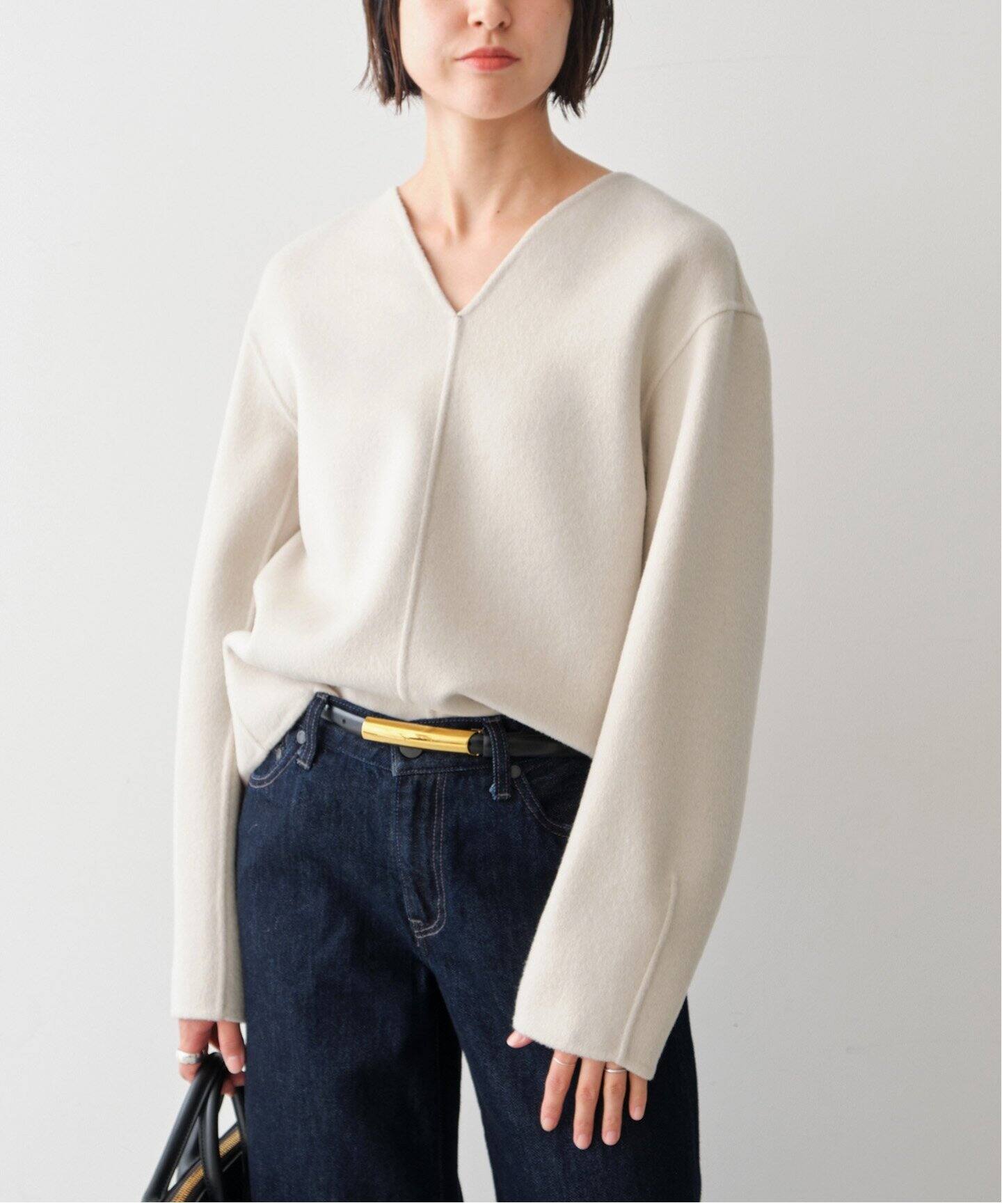 ダブルフェイスVネックトップ（シャツ／ブラウス）｜Spick and Span 
