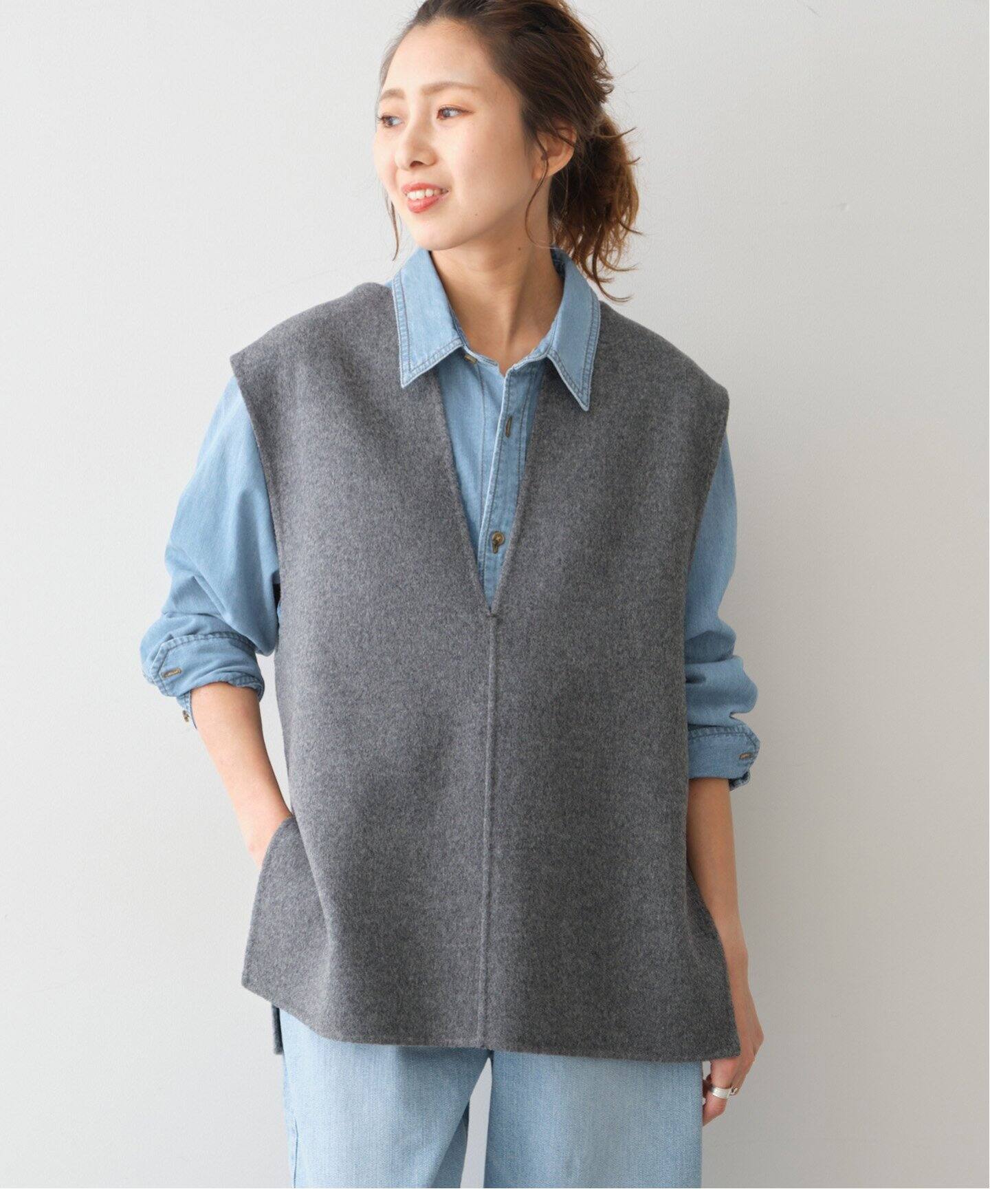 ダブルフェイスVネックベスト（ベスト）｜Spick and Span（スピック  