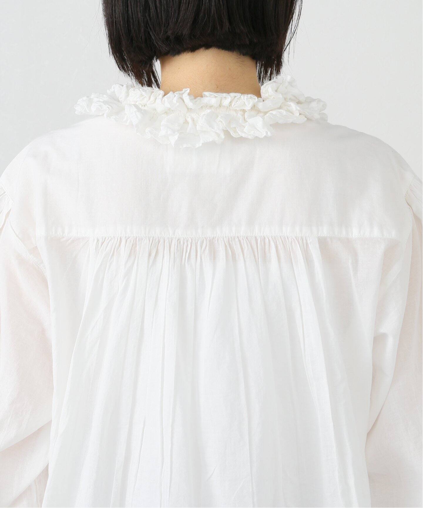 追加》crinkle crinkle crinkle cotton frill coller shirts（シャツ 