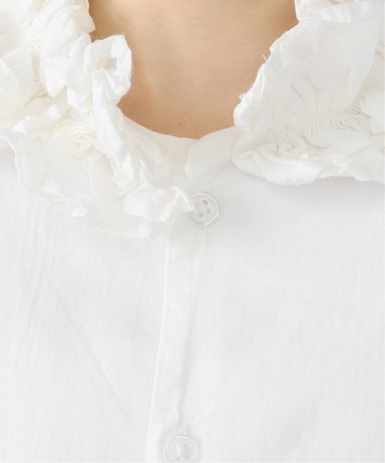 追加》crinkle crinkle crinkle cotton frill coller shirts（シャツ 