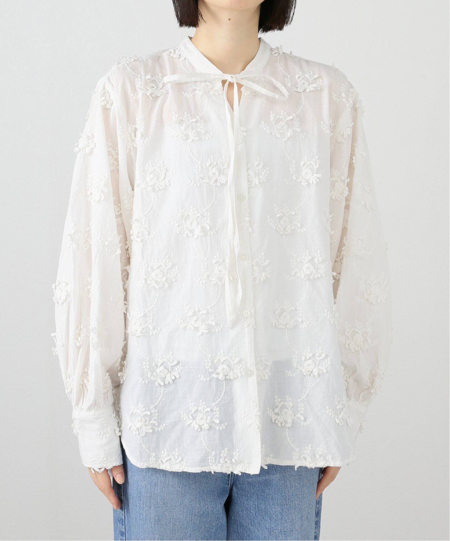 crinkle crinkle crinkle 別注 3D embroidery ボレロブラウス（シャツ  