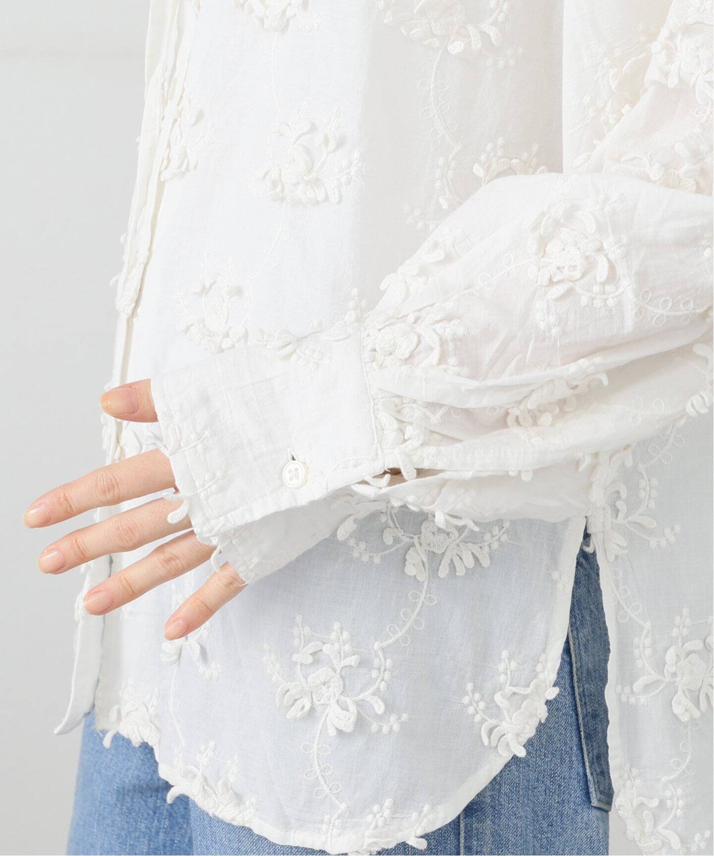 crinkle crinkle crinkle 別注 3D embroidery ボレロブラウス（シャツ 