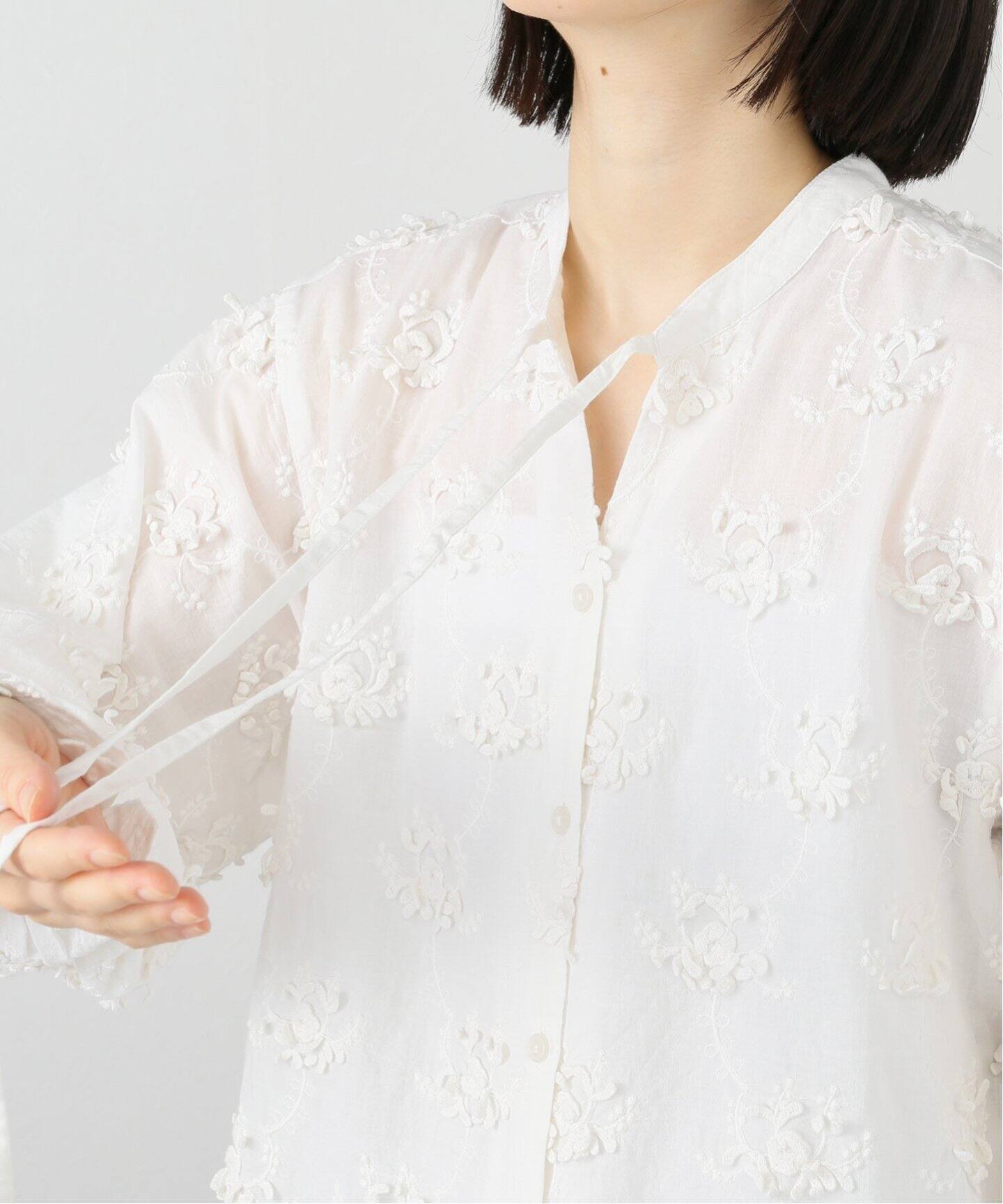 crinkle crinkle crinkle 別注 3D embroidery ボレロブラウス（シャツ  