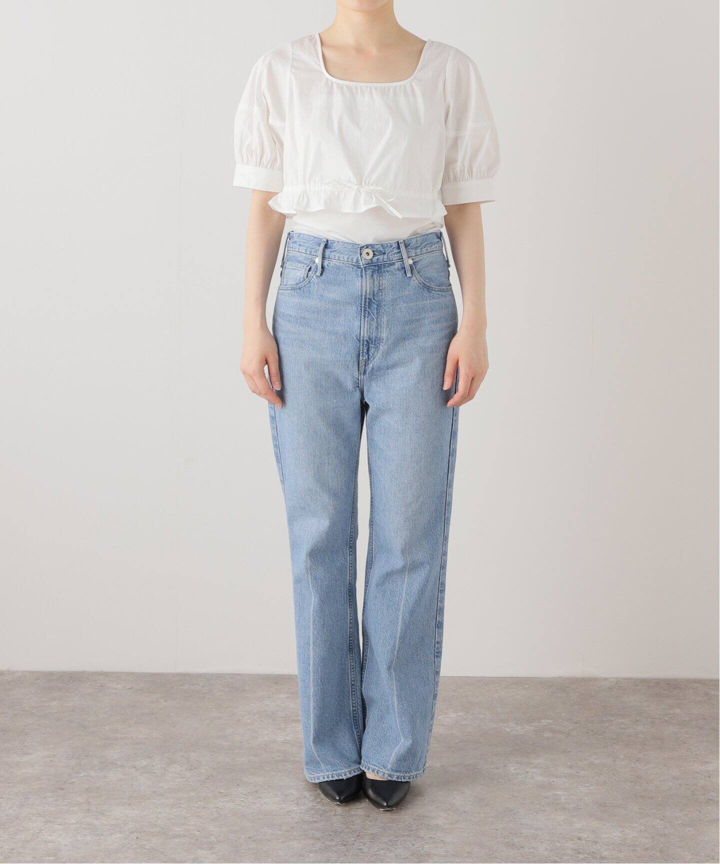 ボリュームスリーブショートブラウス（シャツ／ブラウス）｜U by  