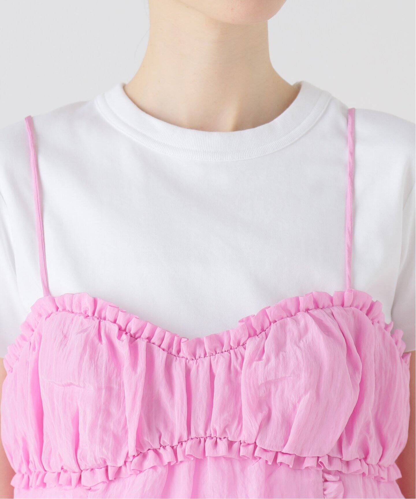 GANNI / ガニー】 Shiny Tech Strap Top（シャツ／ブラウス）｜U