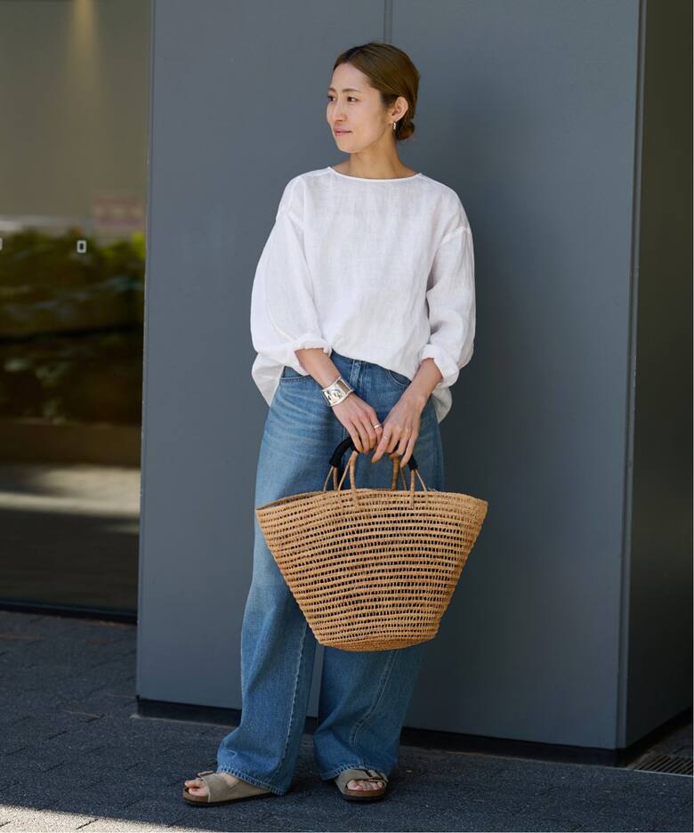 NEWフレンチリネンクルーネックプルオーバー（シャツ／ブラウス 