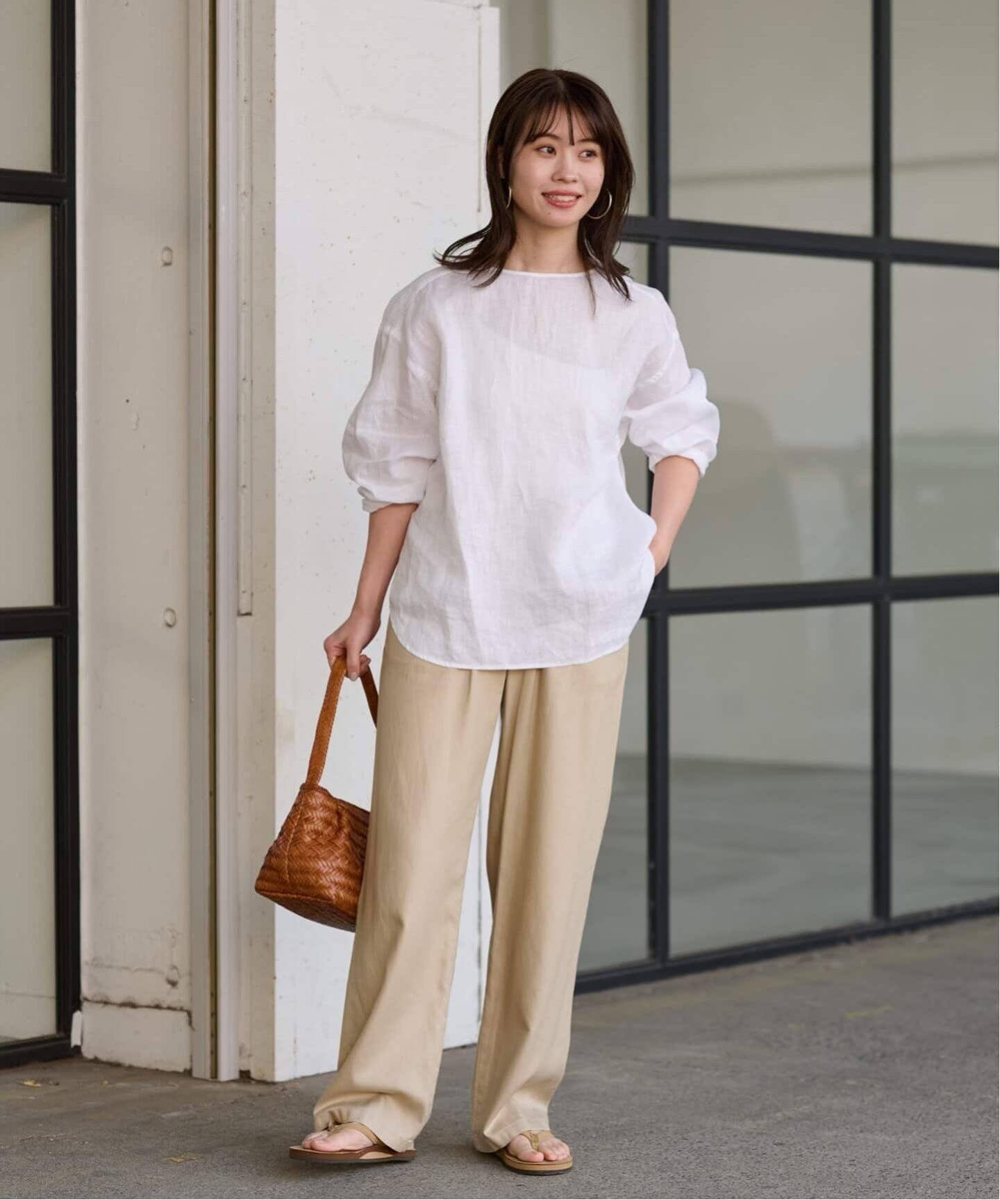 ≪追加≫NEW フレンチリネンクルーネックプルオーバー2（シャツ 