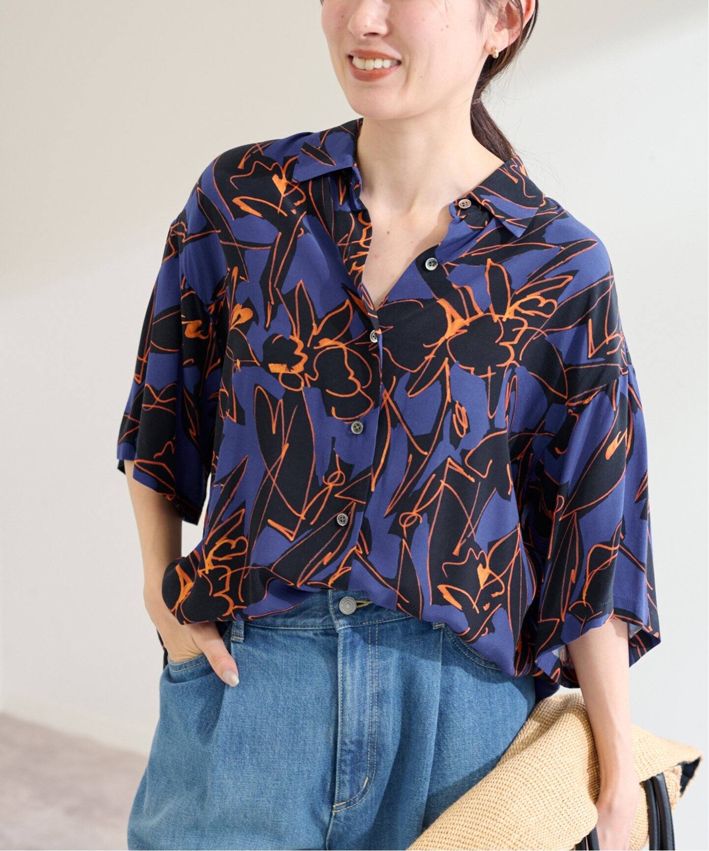 イペカプリントハーフスリーブシャツ（シャツ／ブラウス）｜FRAMeWORK  