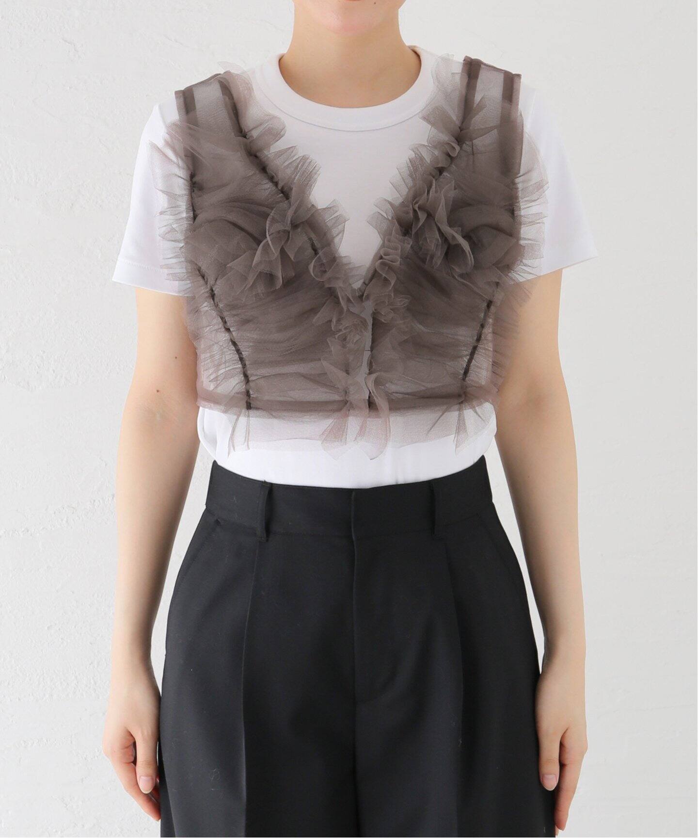 CHIKA KISADA/チカ キサダ】EXCLUSIVE TULLE BUSTIER：ビスチェ 