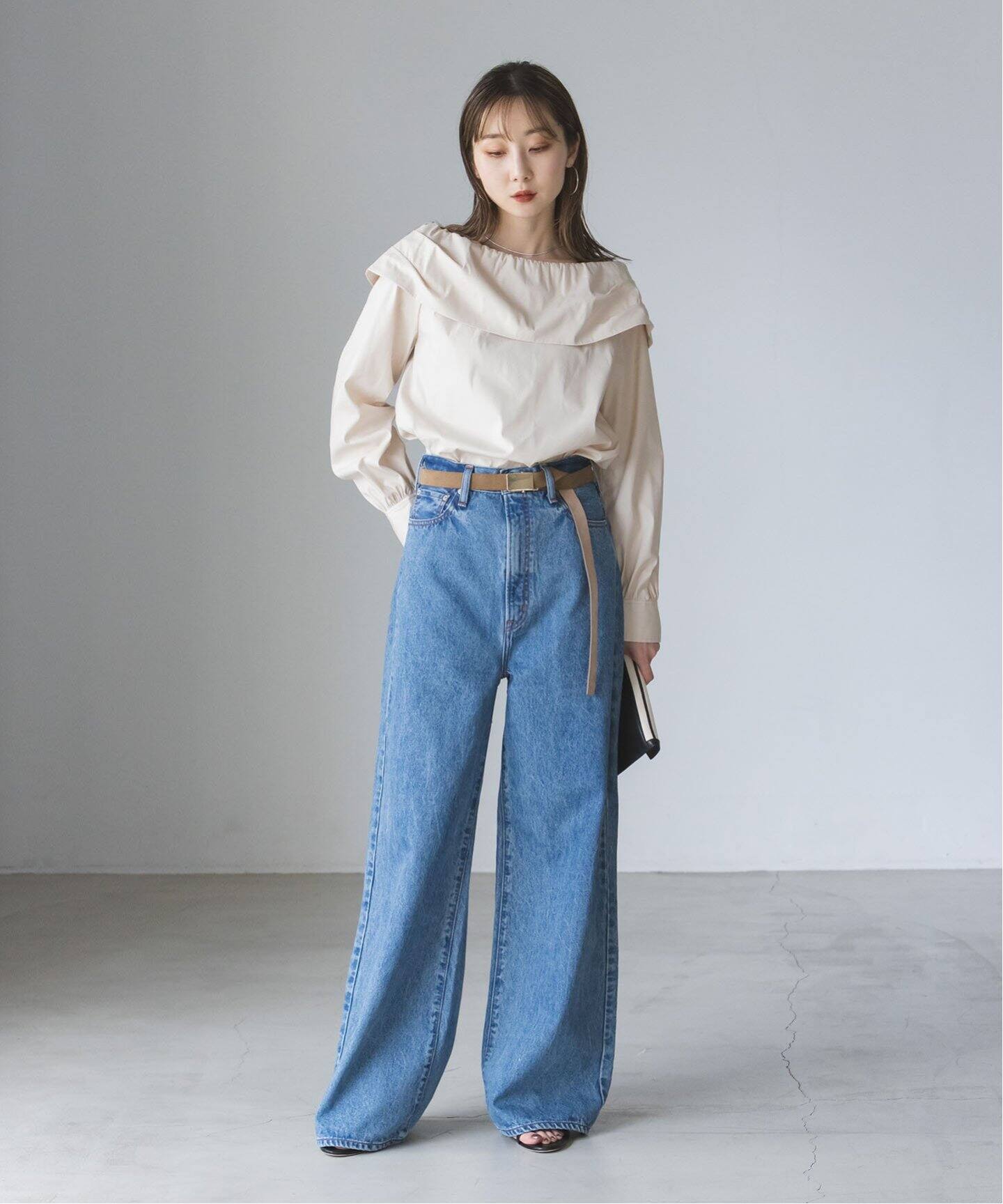 ショルダーラップデザインブラウス（シャツ／ブラウス）｜NOBLE  