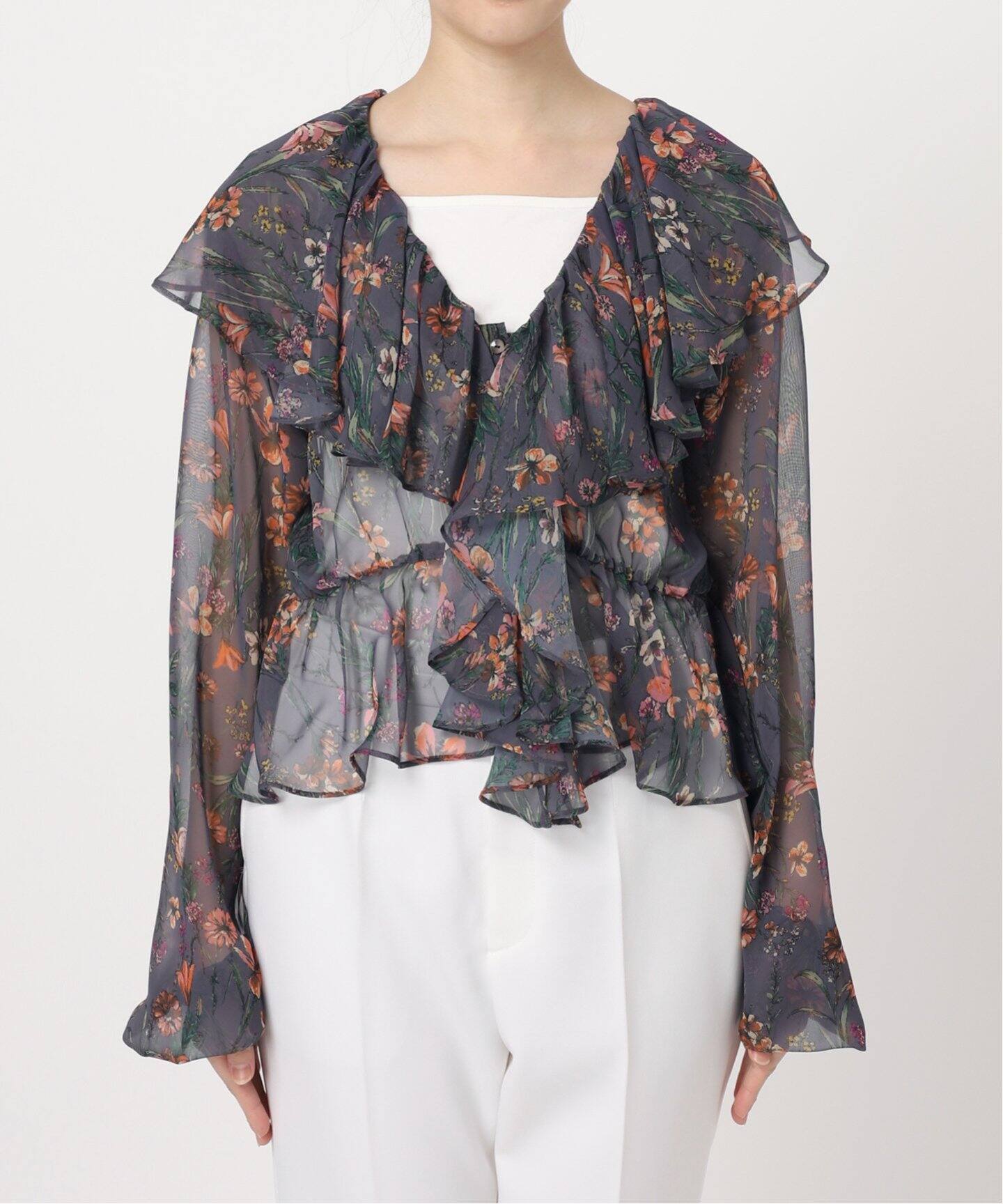 ワイルドフラワーフリルブラウス（シャツ／ブラウス）｜NOBLE  