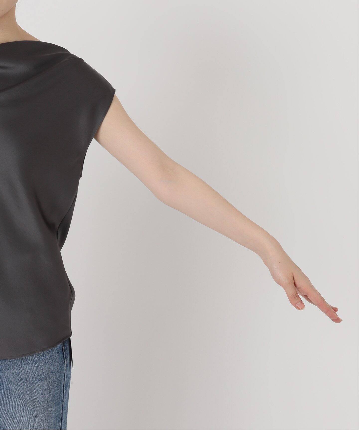 ドレープサテン2WAYブラウス（シャツ／ブラウス）｜NOBLE（ノーブル