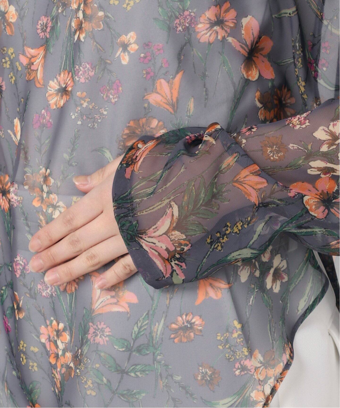 ワイルドフラワーバックドレープブラウス（シャツ／ブラウス）｜NOBLE  