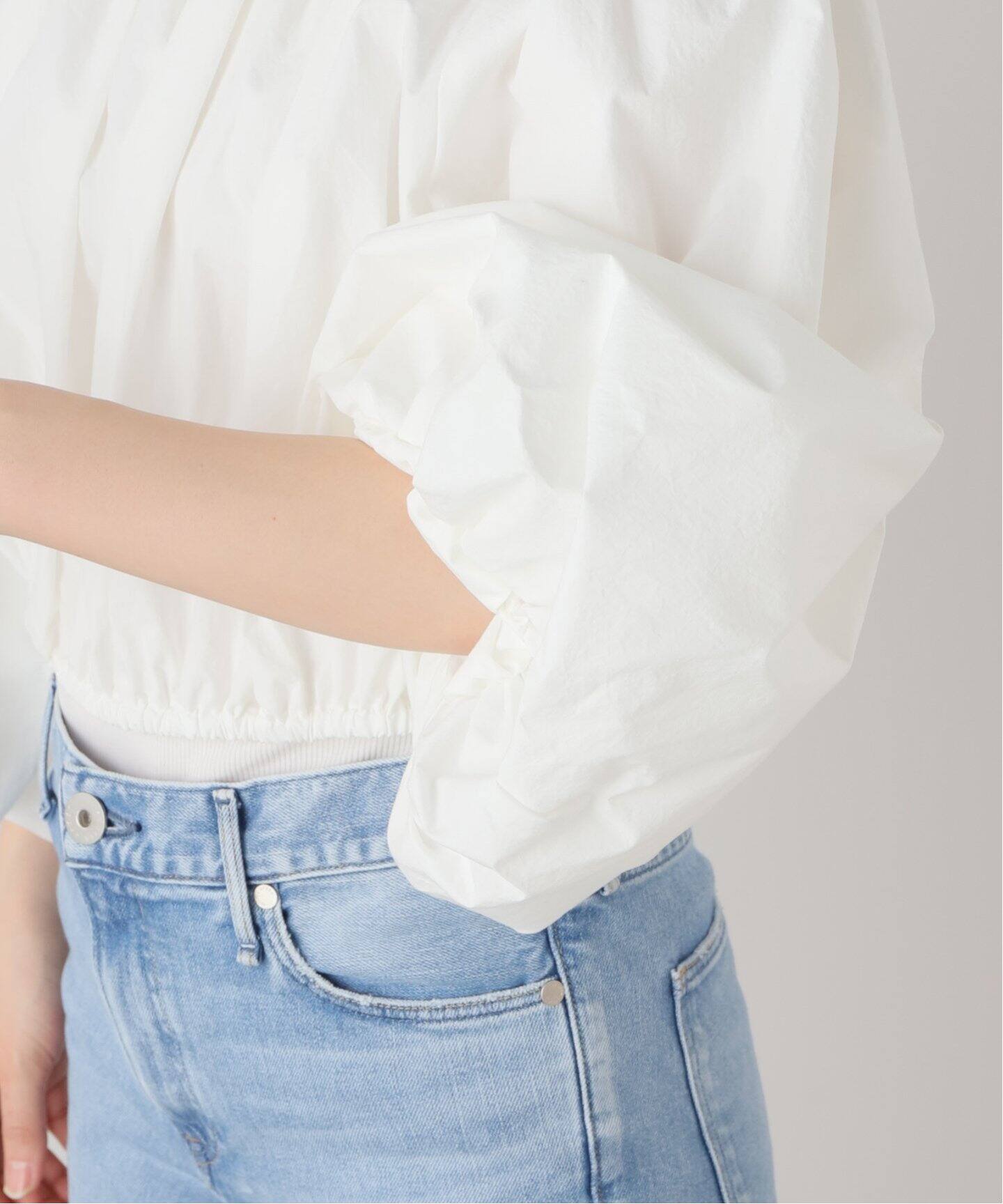 タイプライターオフショルバルーンブラウス（シャツ／ブラウス  