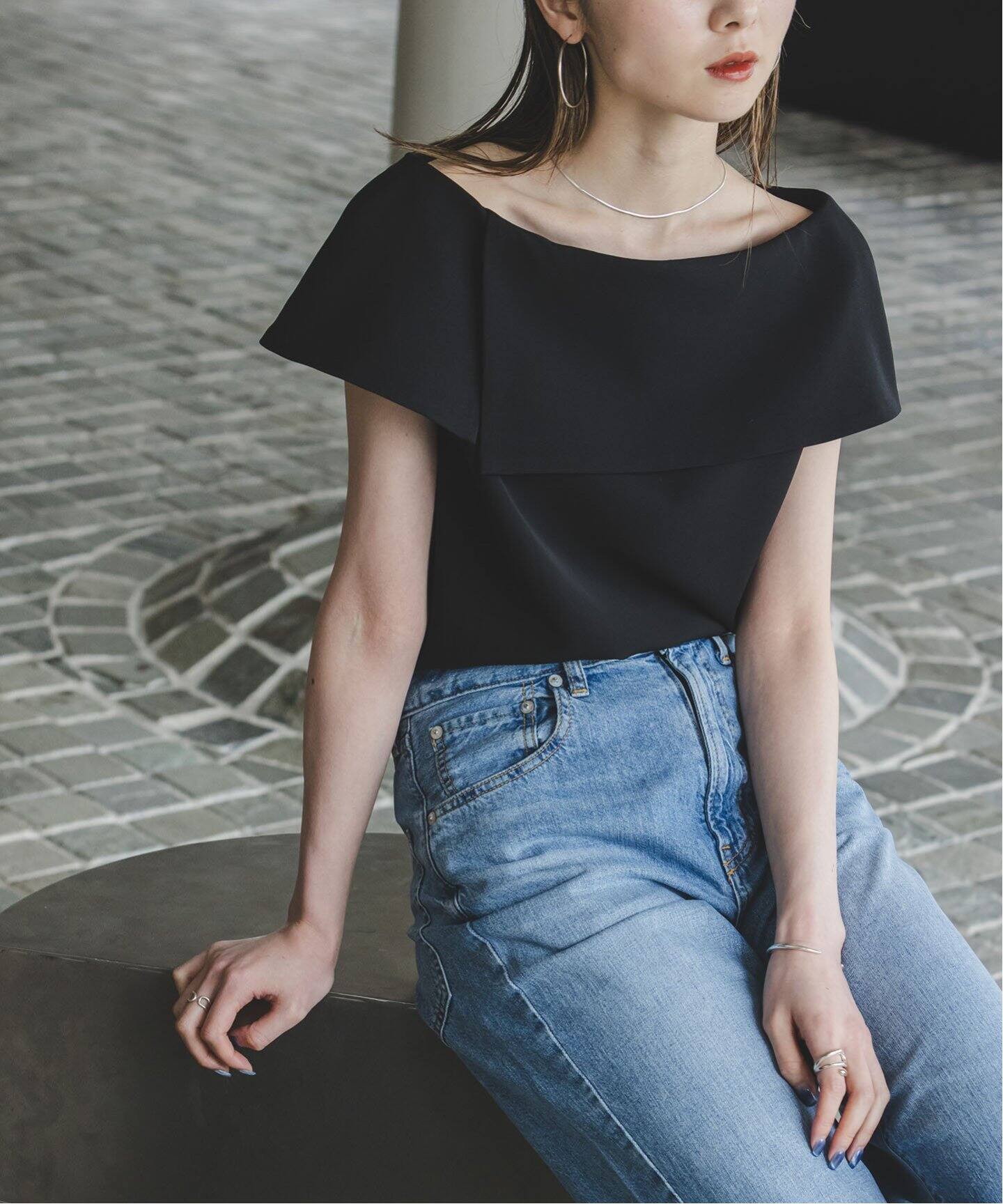 ソフトツイルケープブラウス（シャツ／ブラウス）｜NOBLE（ノーブル  