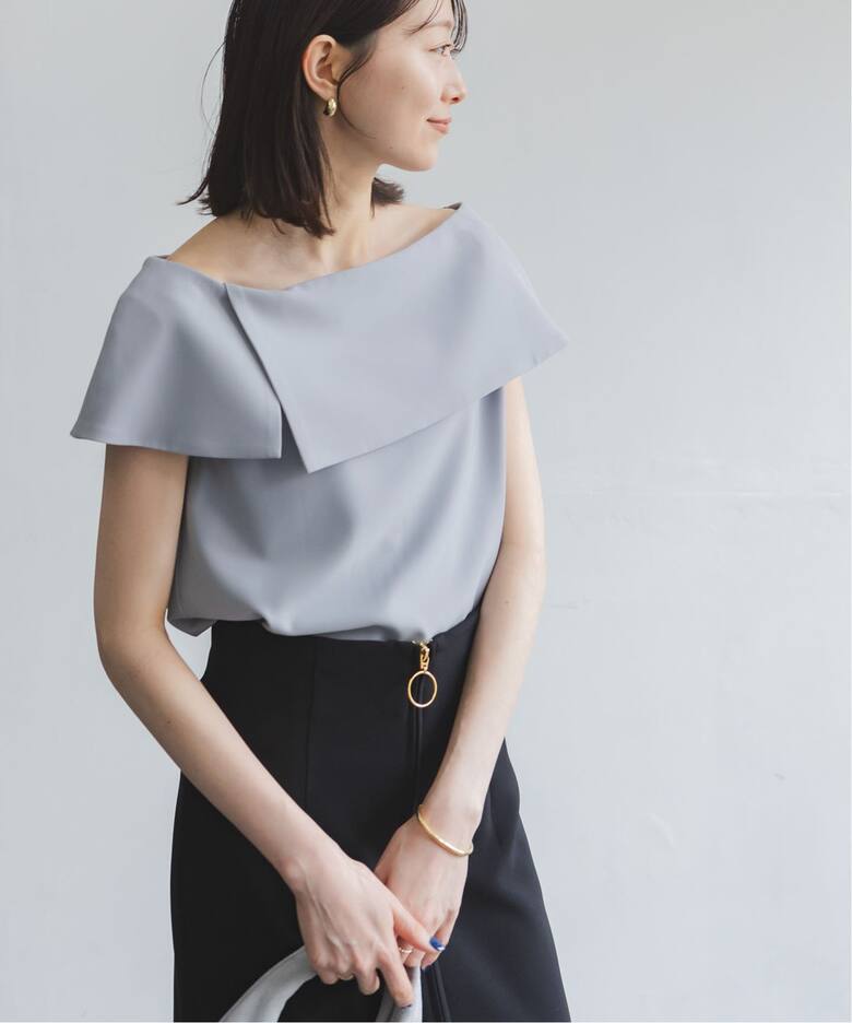 コンパクトストレッチケープブラウス（シャツ／ブラウス）｜NOBLE  