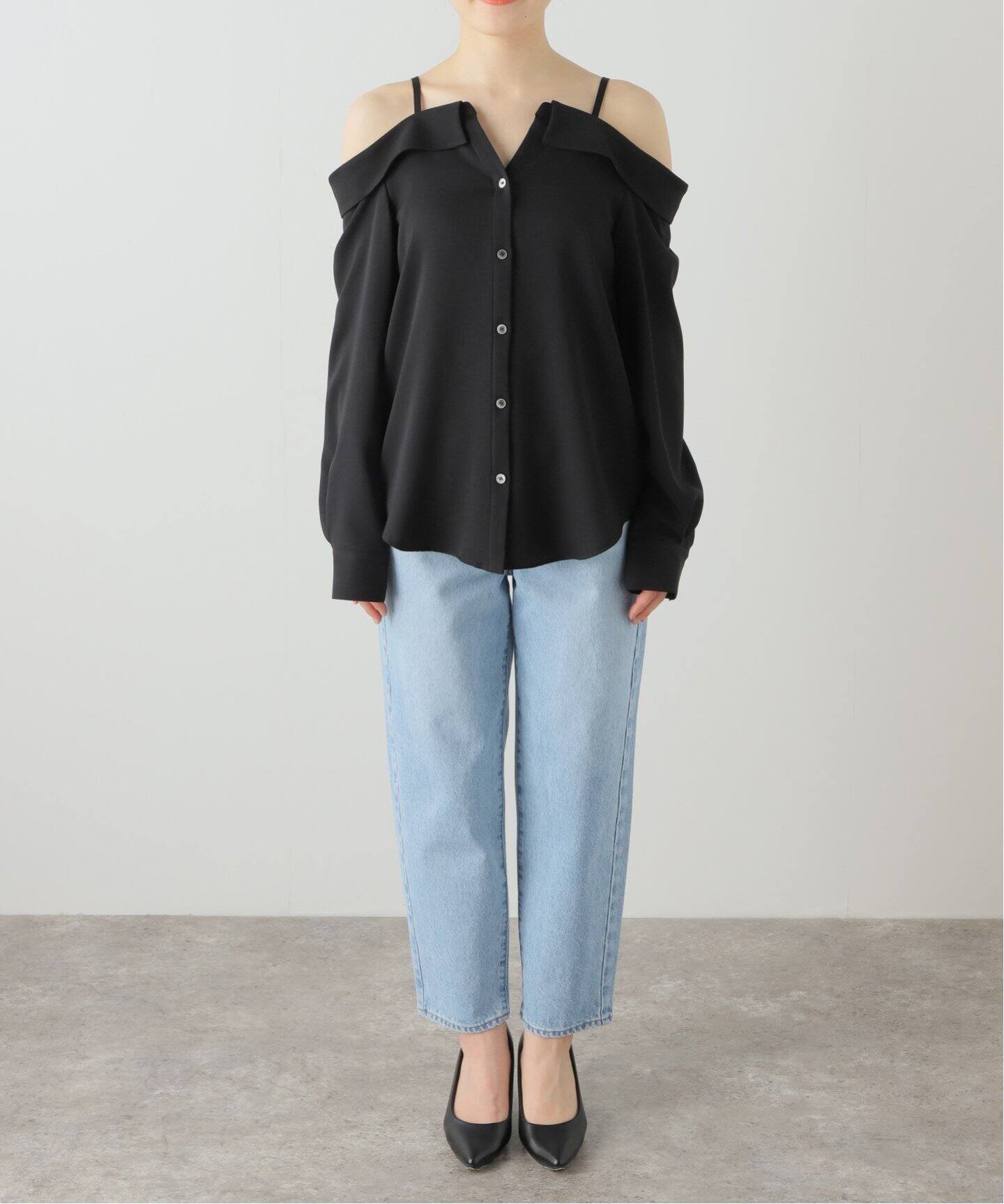 オープンショルダーストラップブラウス（シャツ／ブラウス）｜NOBLE  