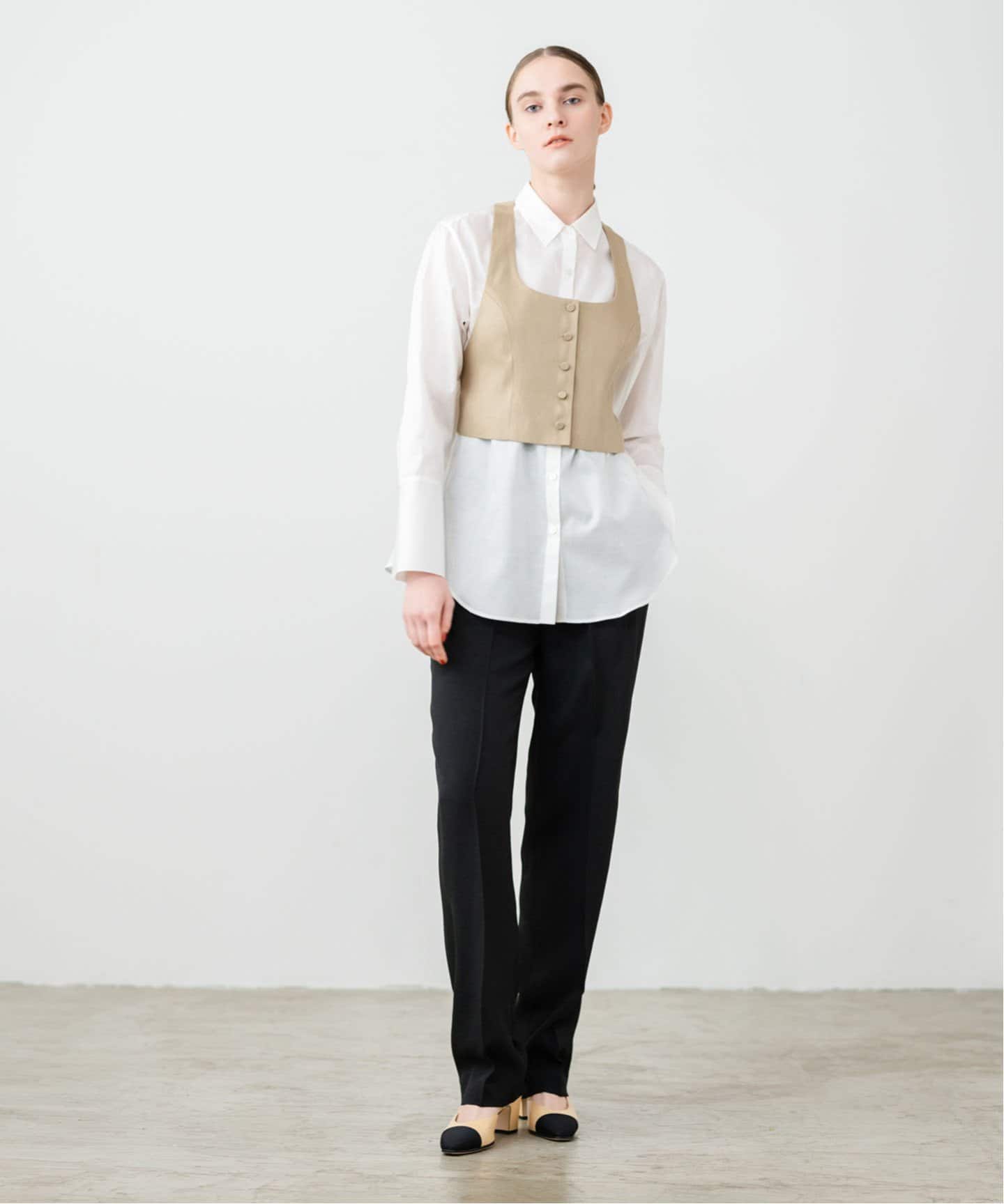 値下げ　NOBLE ELENI/エルニ メッシュレギュラーワイドシャツ ELENI/エルニ シルクヘビーデシンシャツ（シャツ／ブラウス