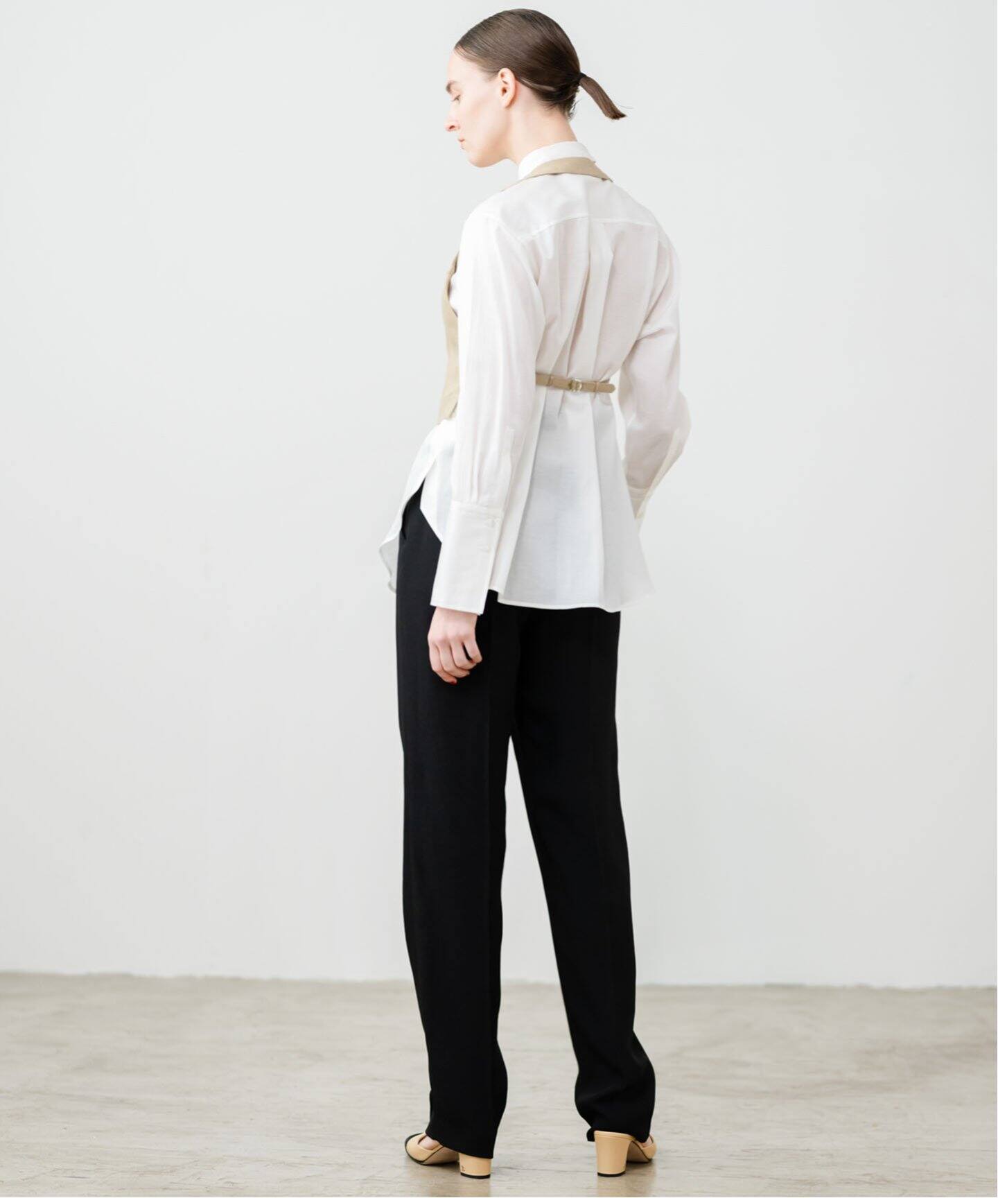値下げ　NOBLE ELENI/エルニ メッシュレギュラーワイドシャツ ELENI/エルニ シルクヘビーデシンシャツ（シャツ／ブラウス