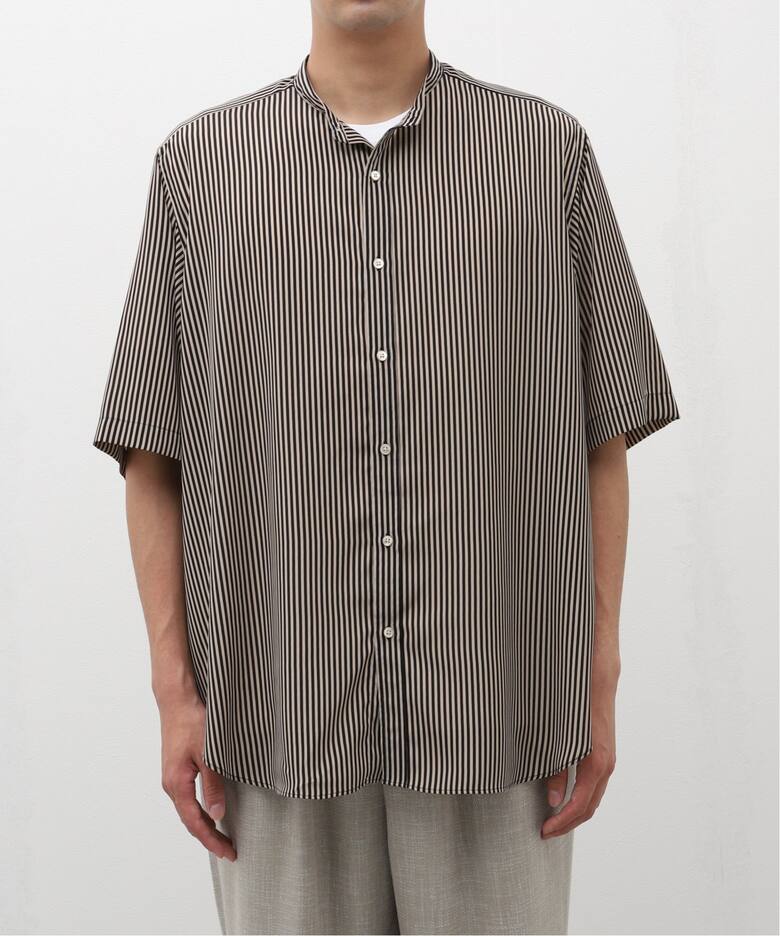 パターンデシン 半袖スタンドカラーシャツ（シャツ／ブラウス 
