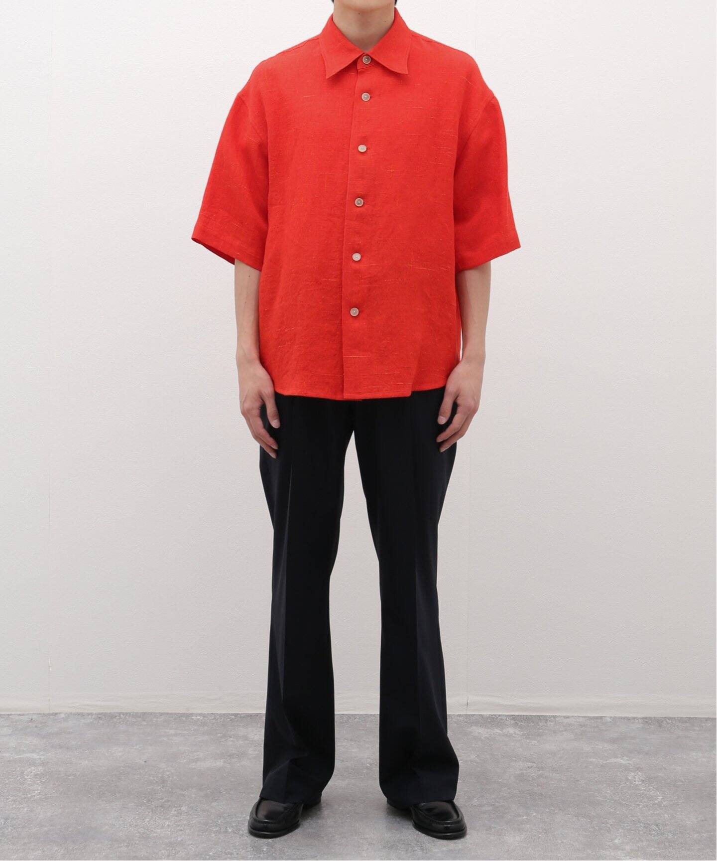 AURALEE / オーラリー】LINEN SILK TWEED HALF SLEEVED SH（シャツ 