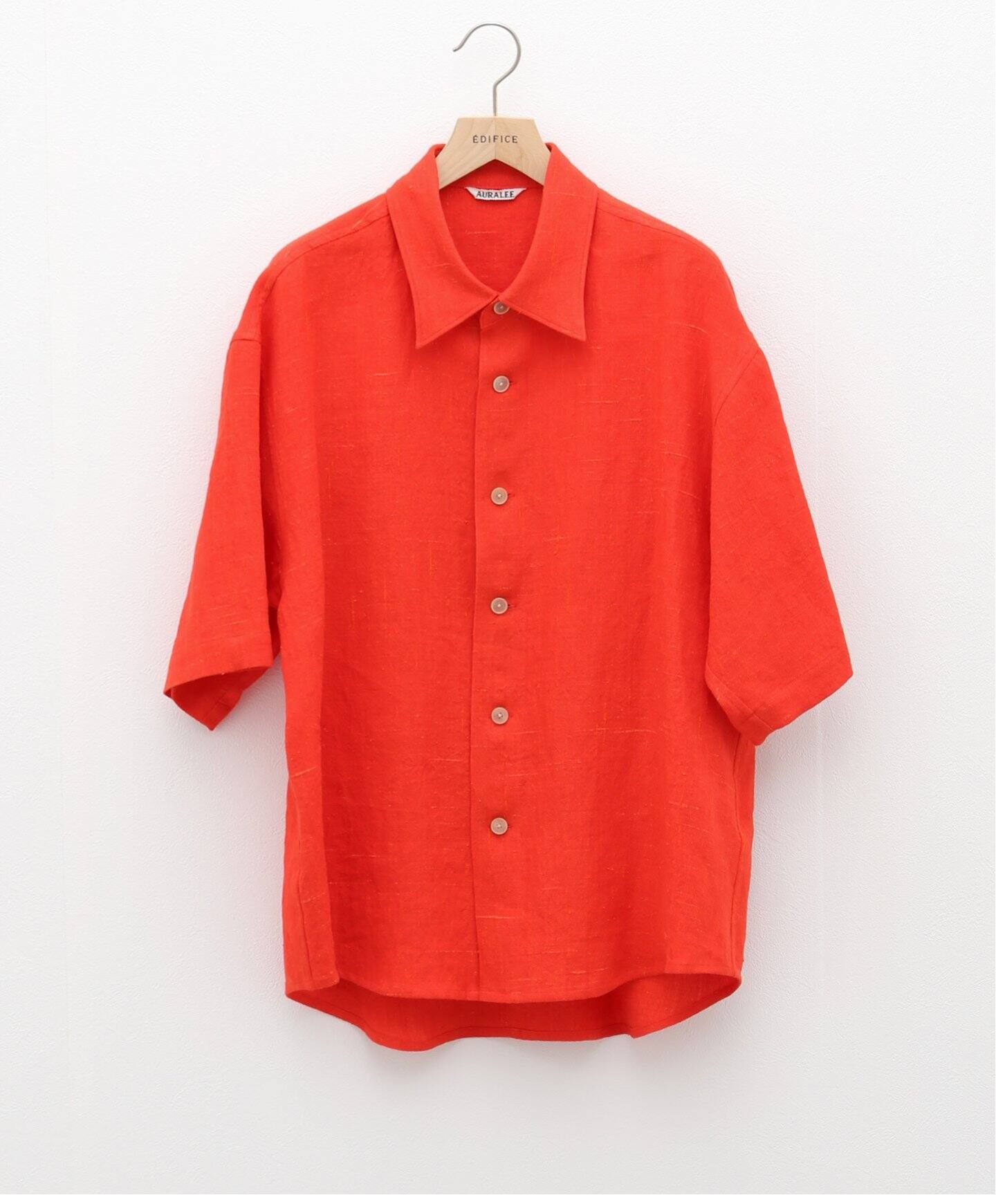 AURALEE / オーラリー】LINEN SILK TWEED HALF SLEEVED SH（シャツ 