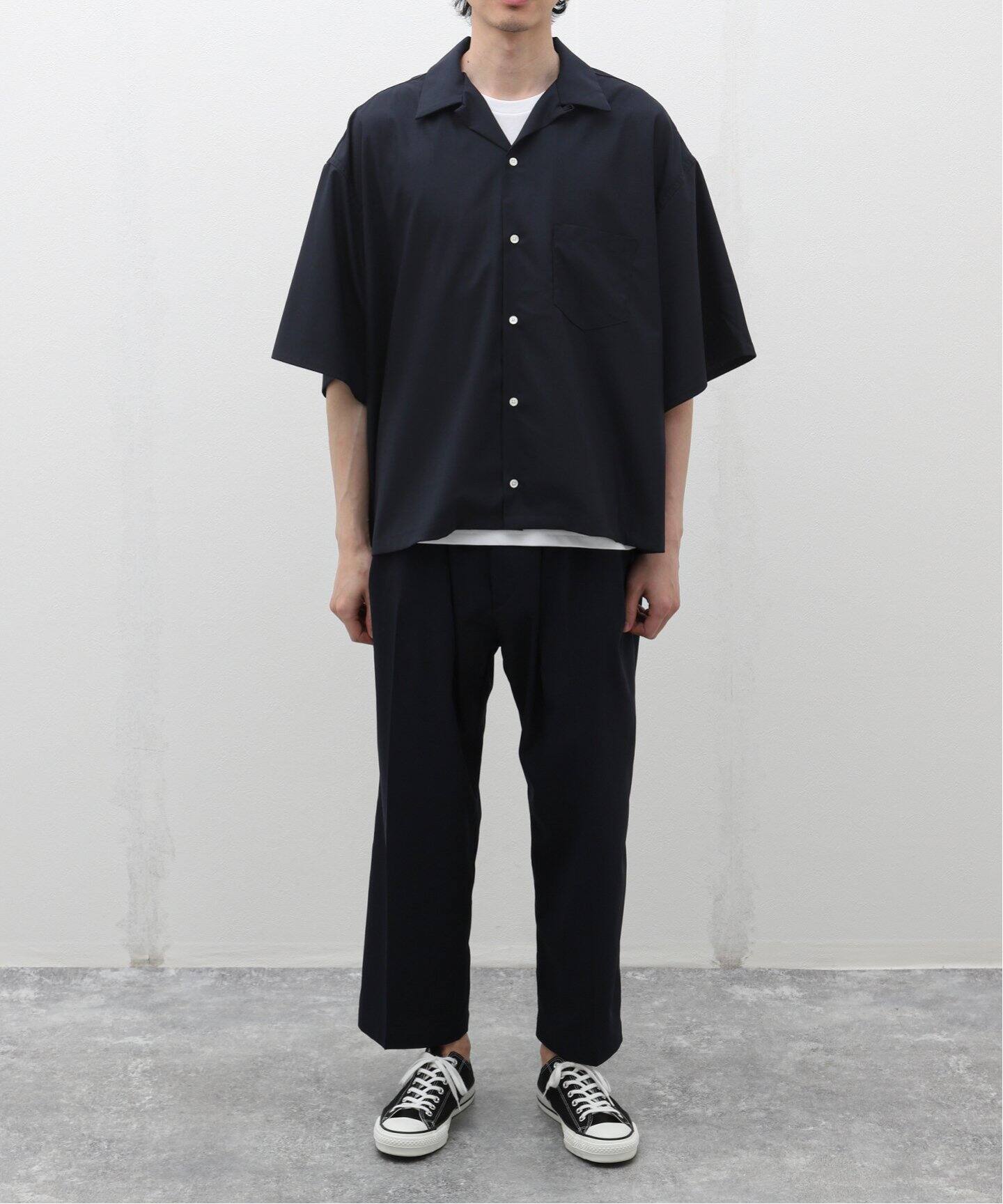 Sillage (シアージ) WOOL TROPICAL OVERSHIRTS S/S EX SL24SS-OSSTW-NV 